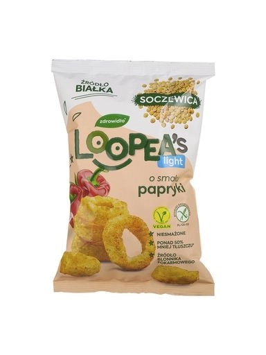 Levně 10 x Loopea čočkové křupky s příchutí papriky 50 g