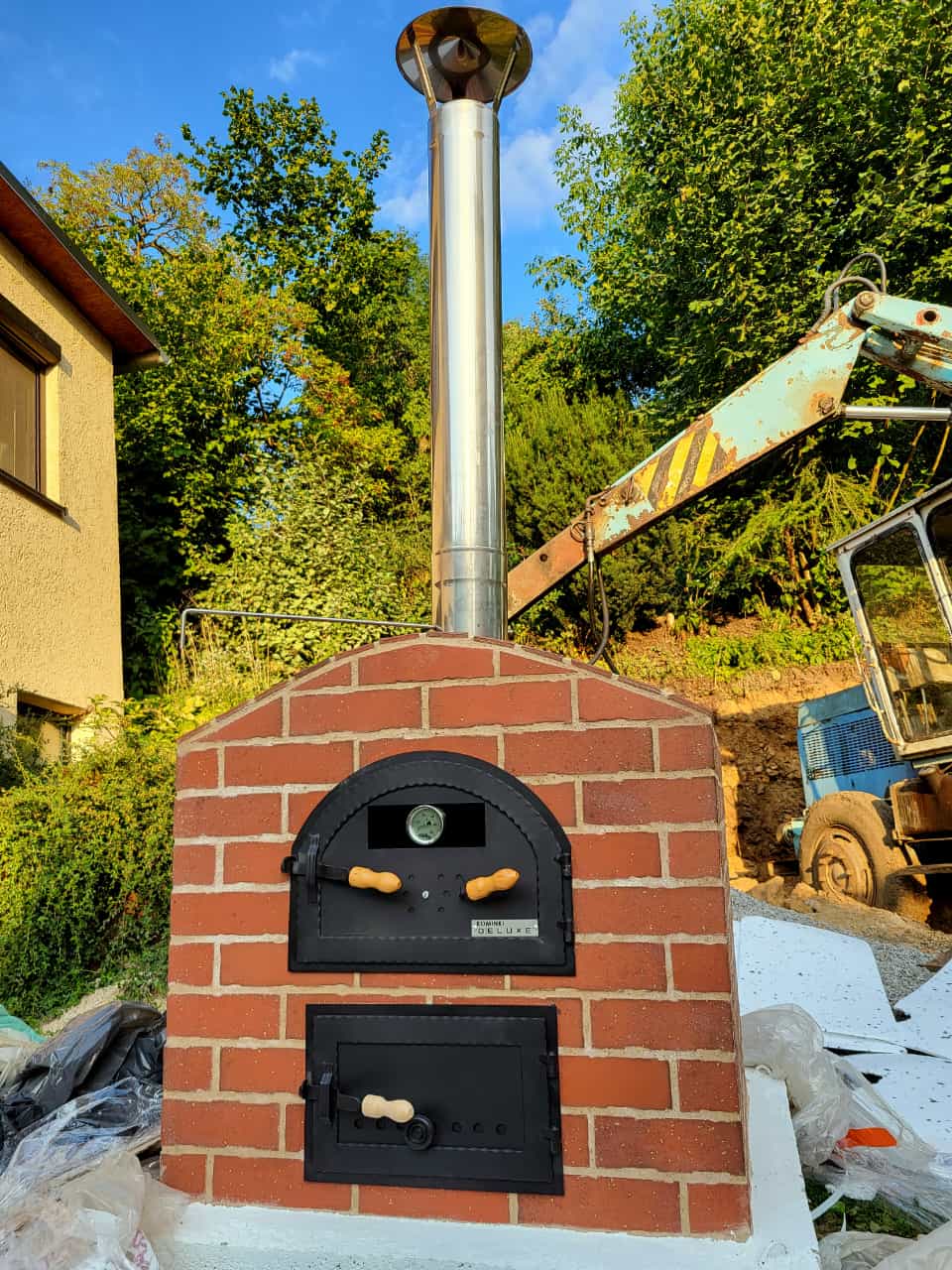 Piec do pizzy chlebowy DUO 60x50 szamot cegła Rodzaj piec opalany drewnem