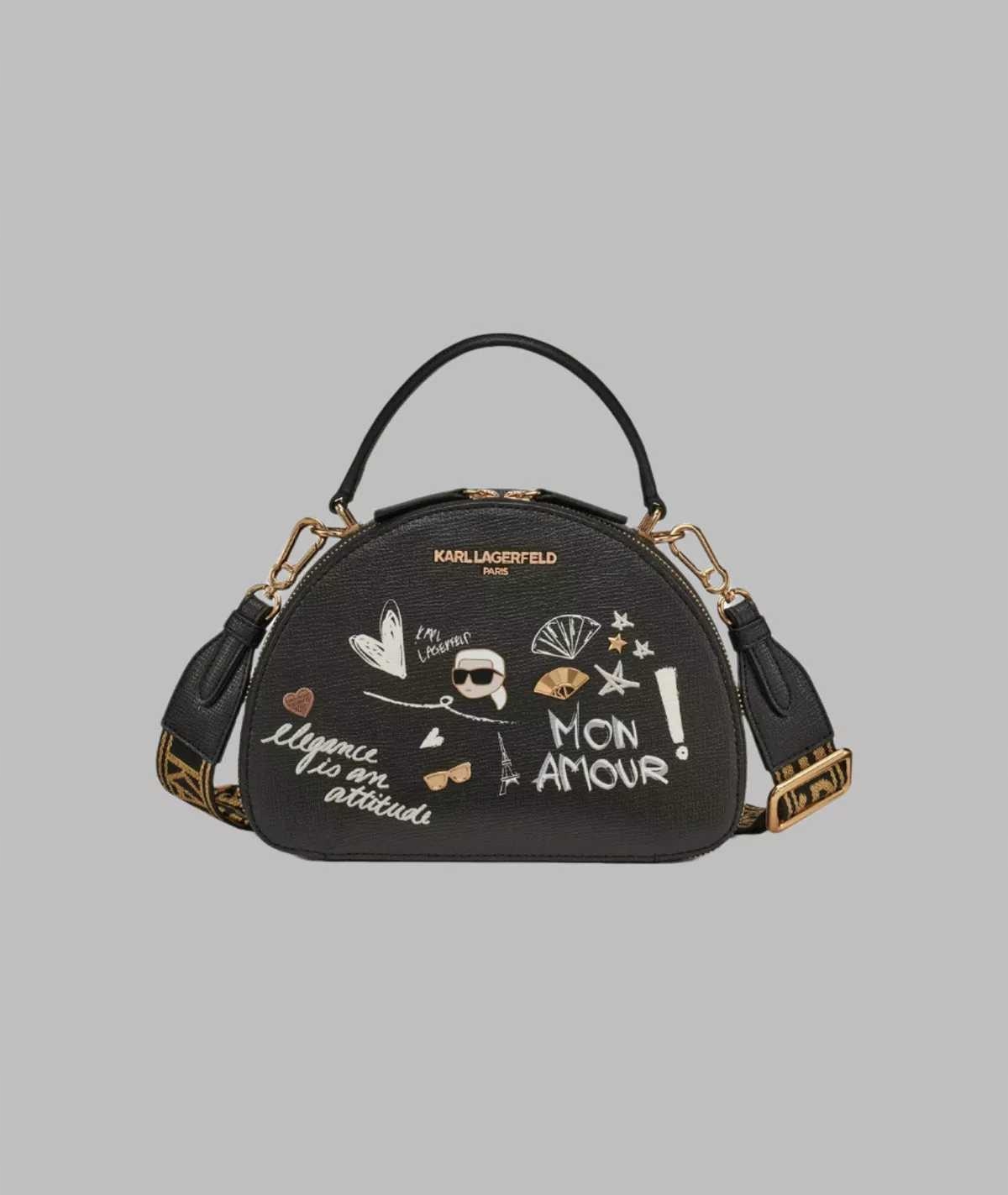 Karl Lagerfeld dámská kabelka, crossbody Bellamy černá