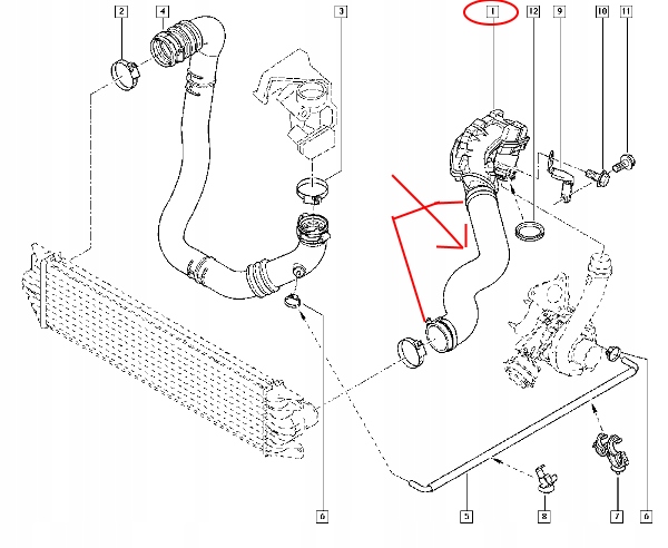 труба шланг интеркулер MASTER II 2.5