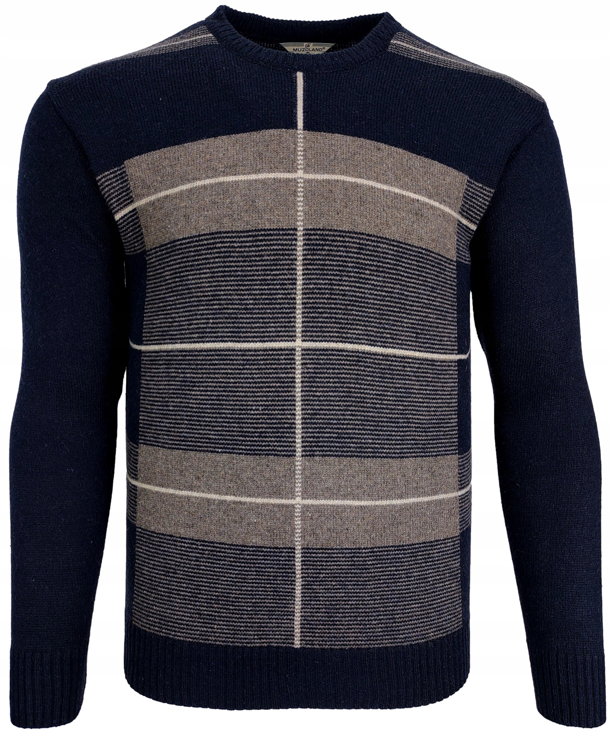 

Sweter męski wełniany we W277 ciepły r. L