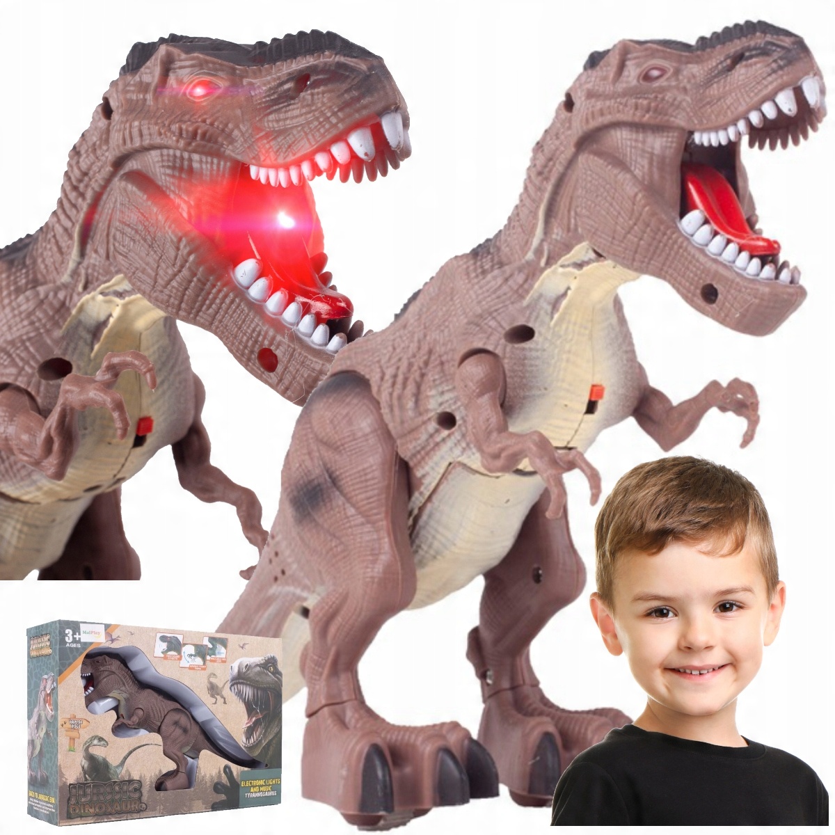 

Interaktywny Elektroniczny Dinozaur Chodzi Ryczy