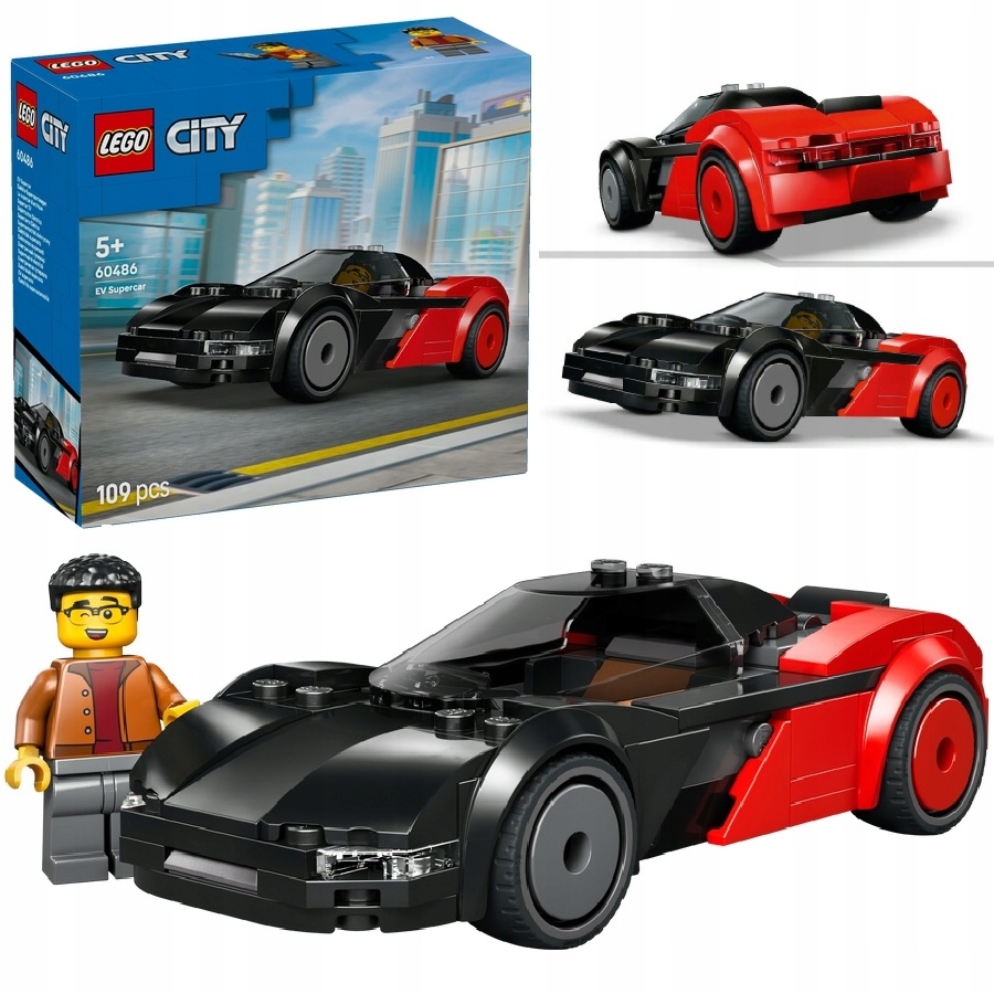 LEGO CITY 60486 SUPERSAMOCHÓD ELEKTRYCZNY DLA DZIECI + KATALOG LEGO W PDF