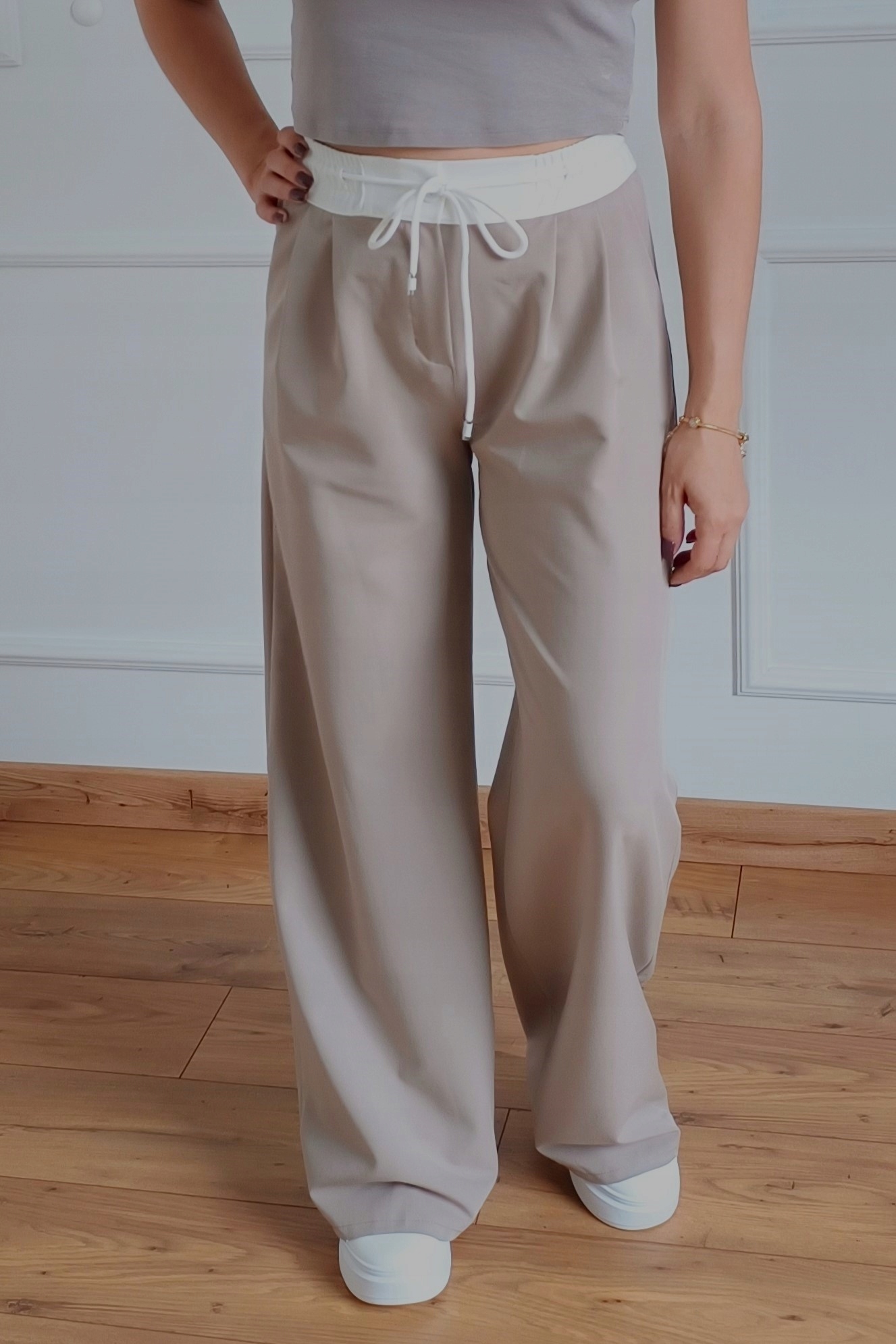 Spodnie ELEGANCKIE włoskie SZEROKIE Szwedy KOLORY uni Rozmiar uniwersalny