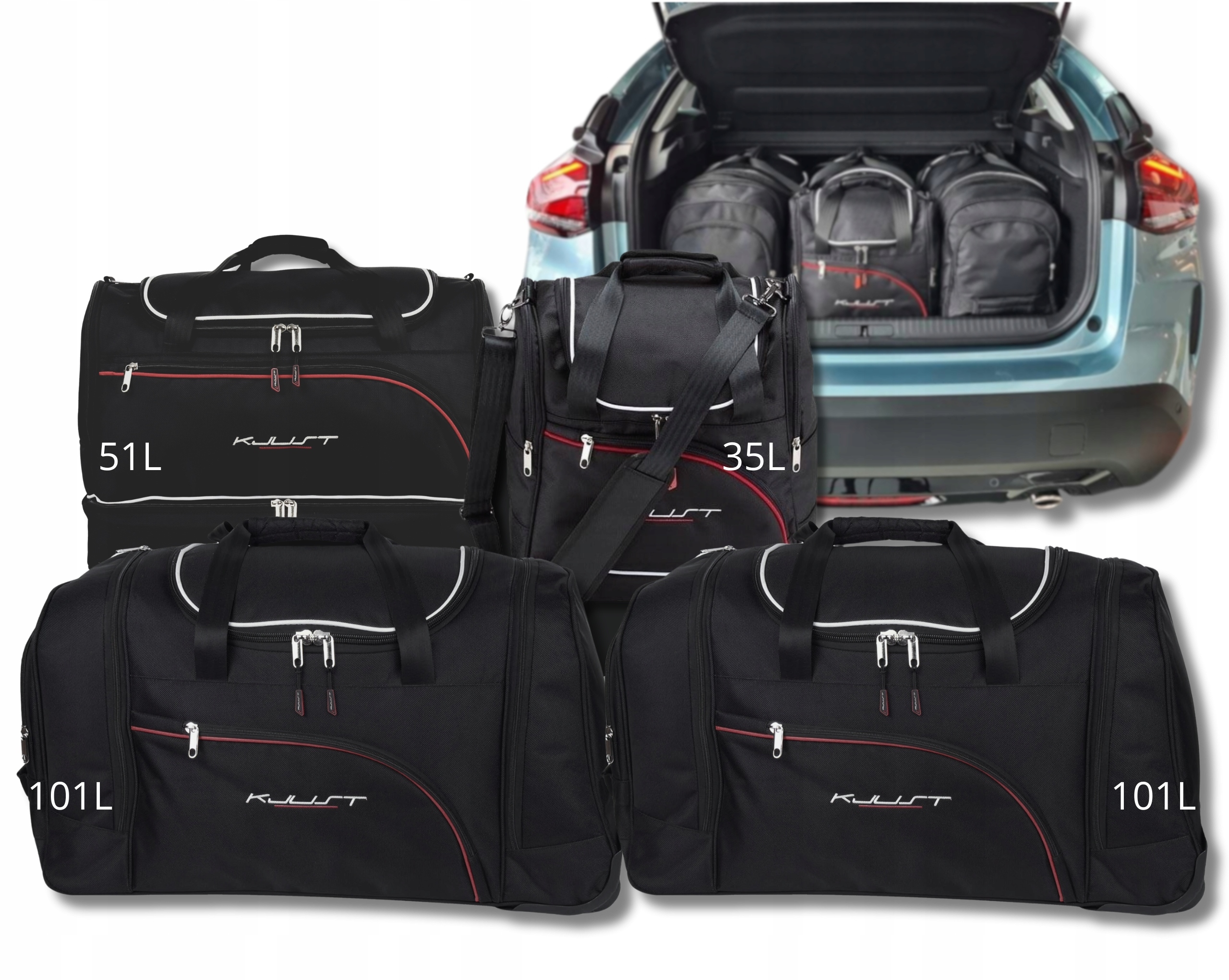 Sada tašiek, Komplet Kjust do batožinového priestoru Citroen E-C4 Suv 2020+ 4 ks