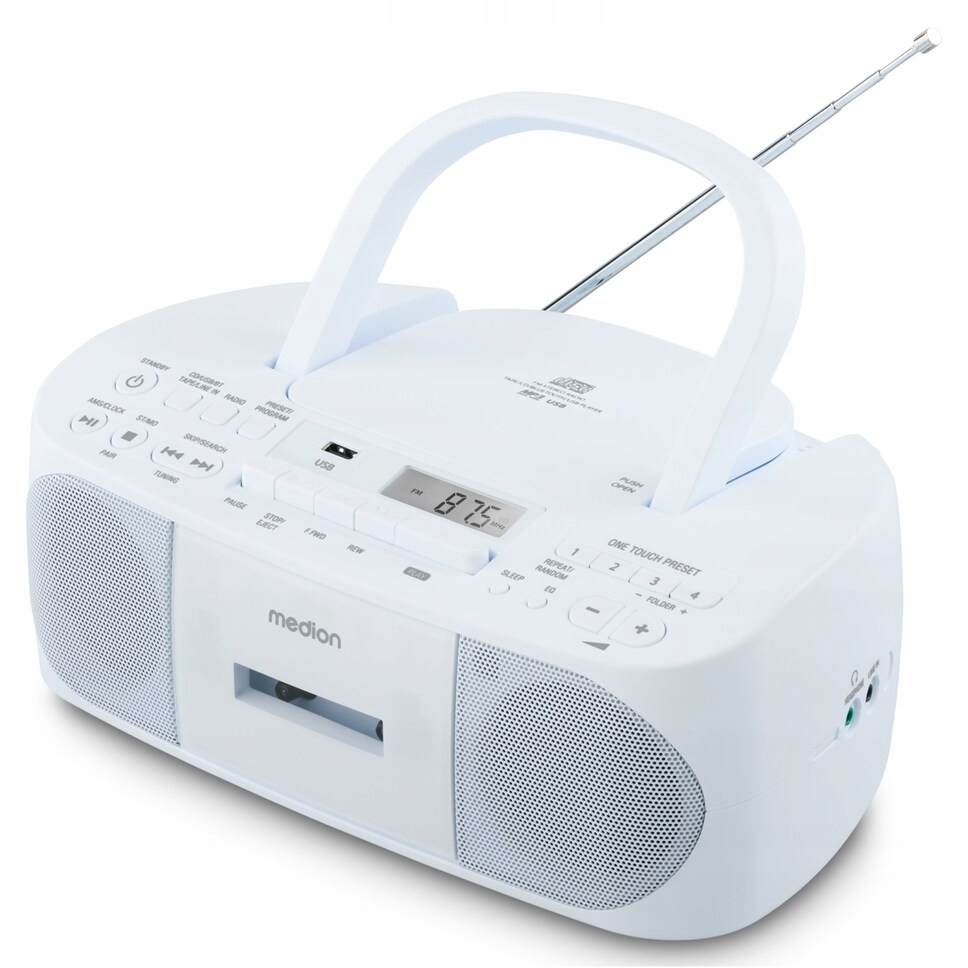 Radioodtwarzacz Medion MD43429 CD-MP3 Usb Bluetooth Magnetofon Biały