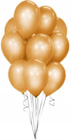 balony 100szt. ZŁOTE metal  ''12'' | GM110/39 — 6