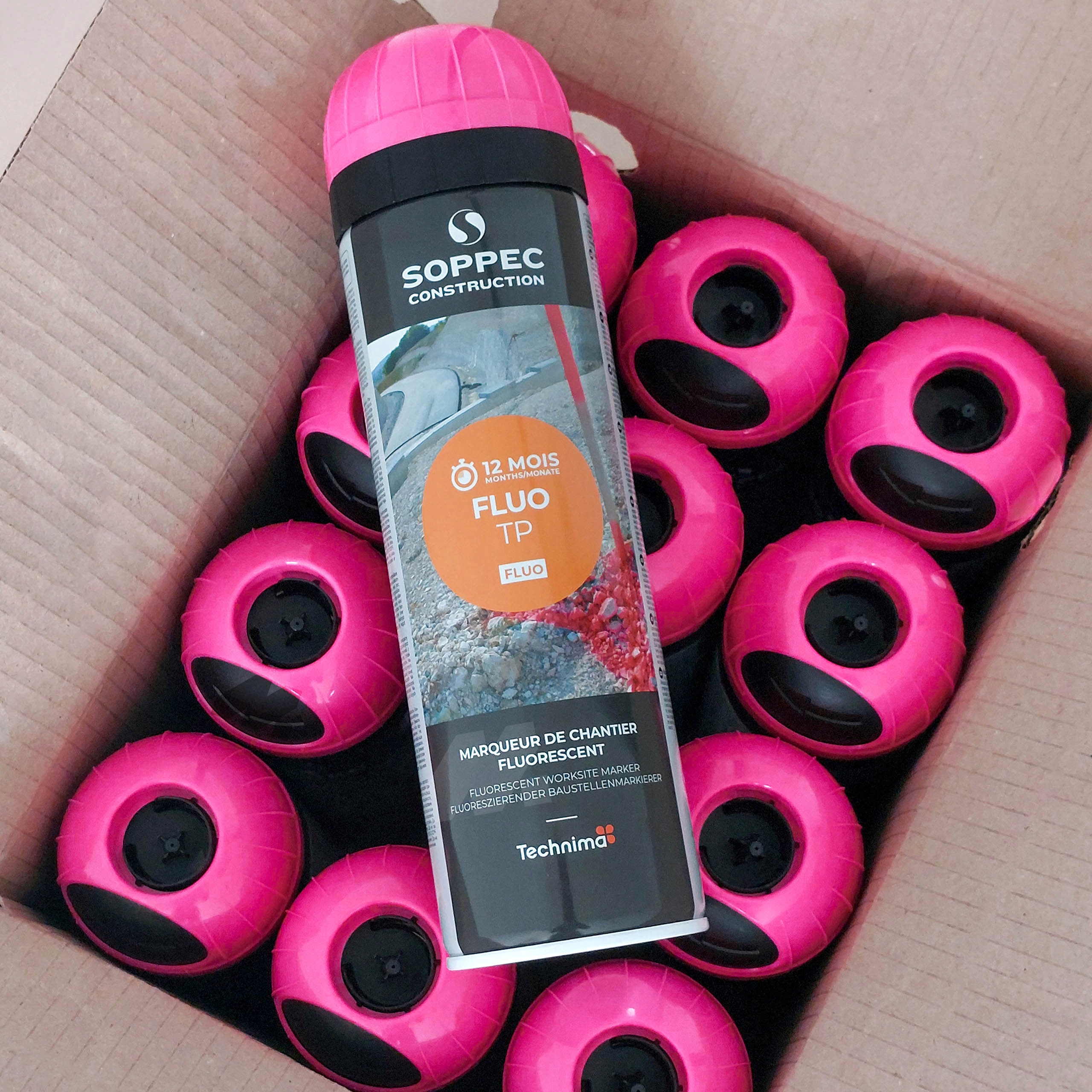 SOPPEC FLUO TP FARBA SPRAY DO ZNAKOWANIA 12MSC. Kod producenta 141525