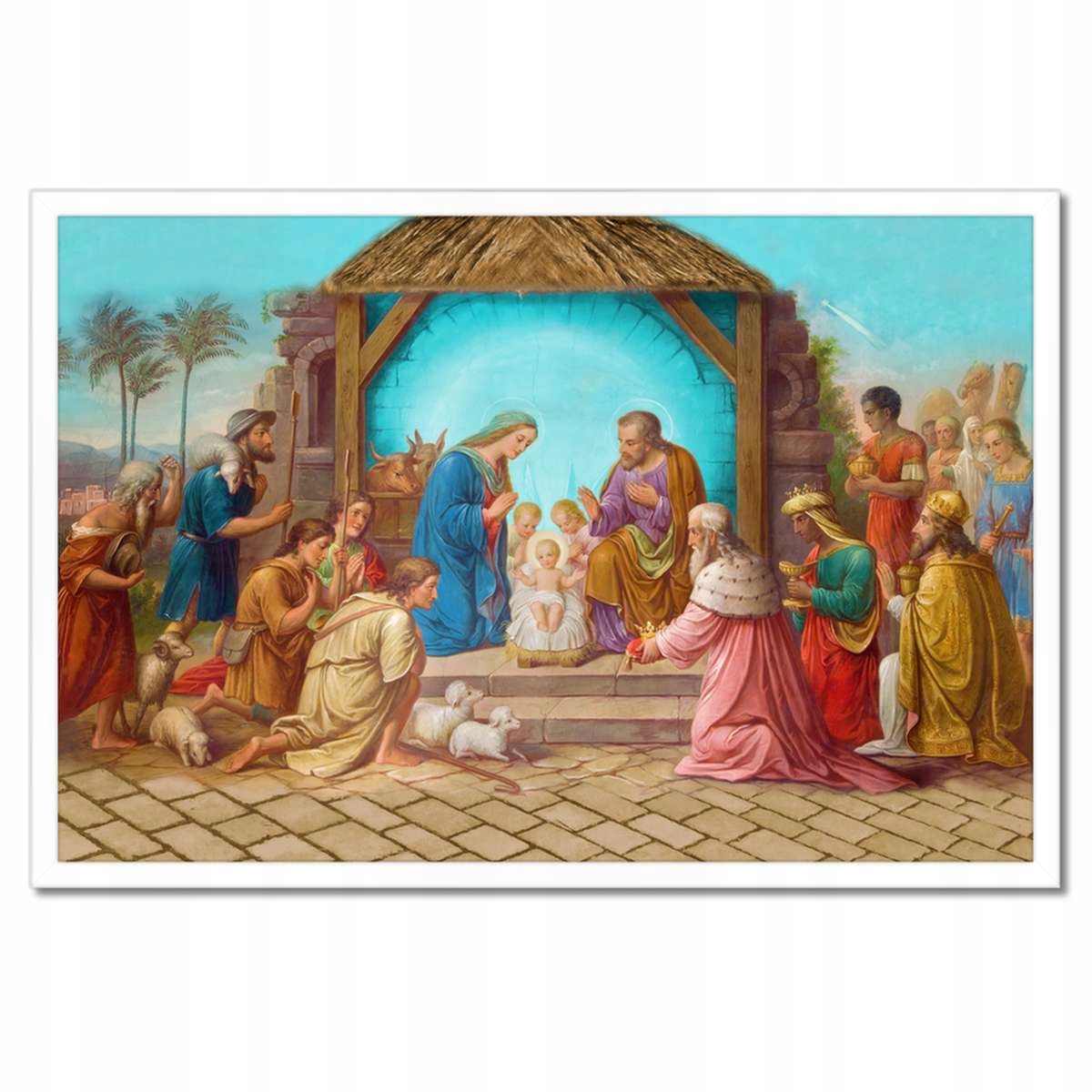 Plakáty v rámu 60x40 Jesličky Stájenka Ježíšek