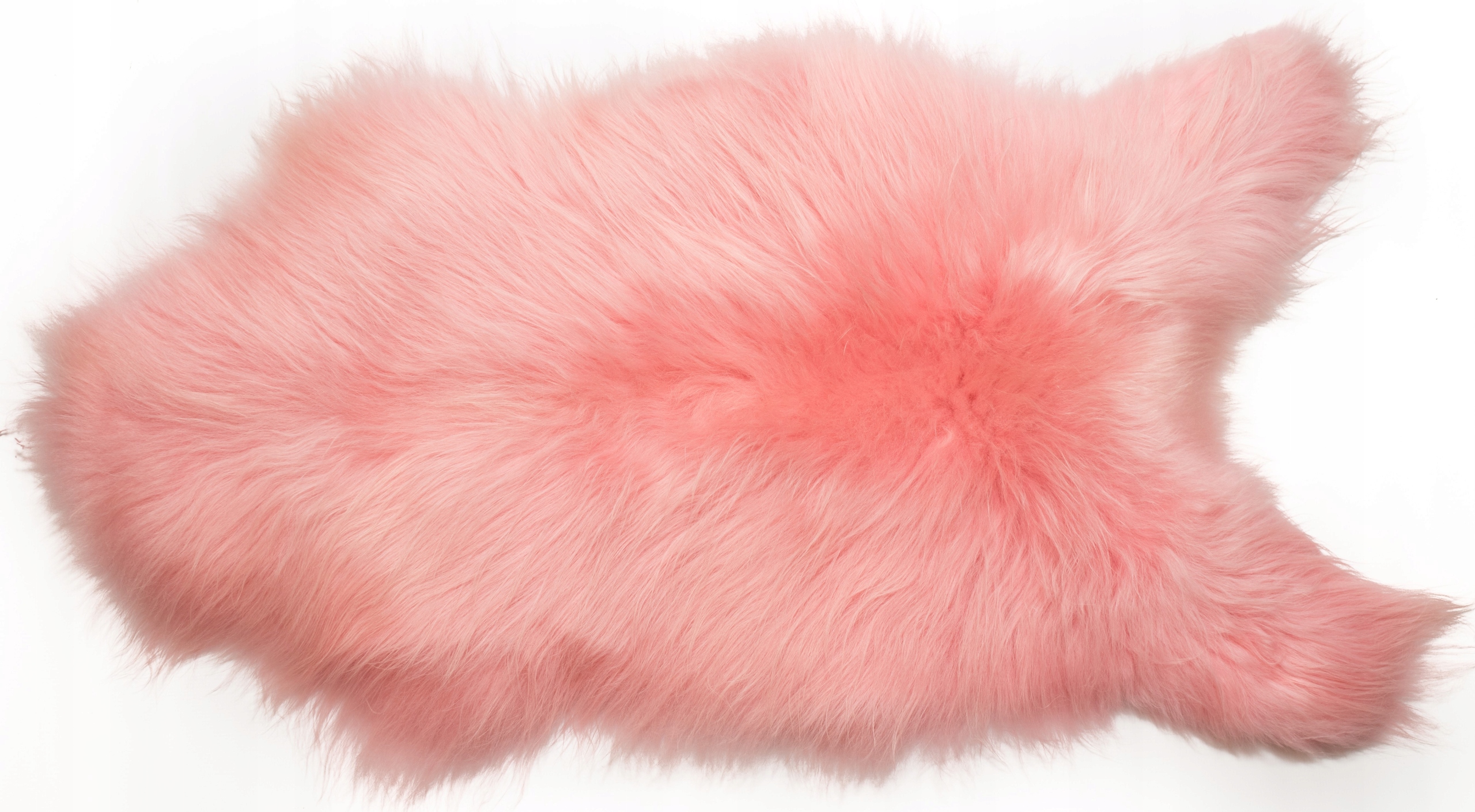 Ovčí kůže Dlouhý vlas Světle růžová Přírodní koberec Pudrová Růžová