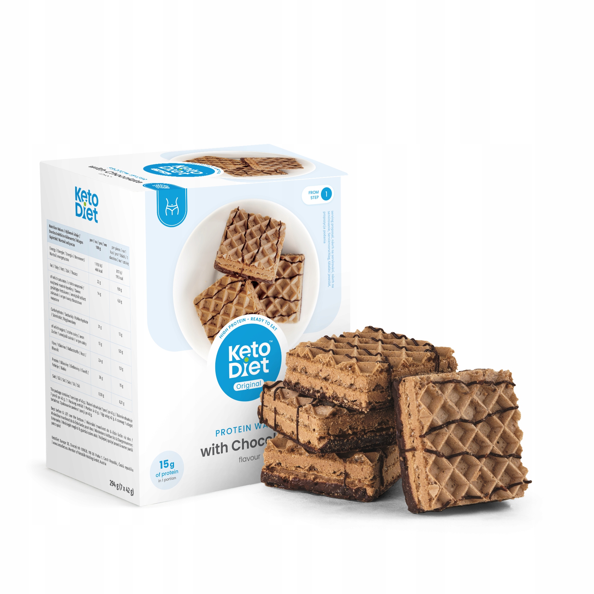 Levně Proteinové oplatky příchuť čokoláda (7 porcí)