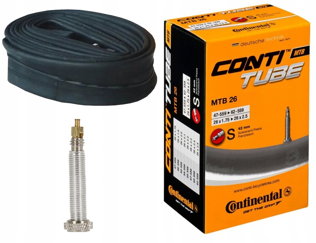 

Dętka Continental Mtb 26 Sv 42mm 47-559/62-559