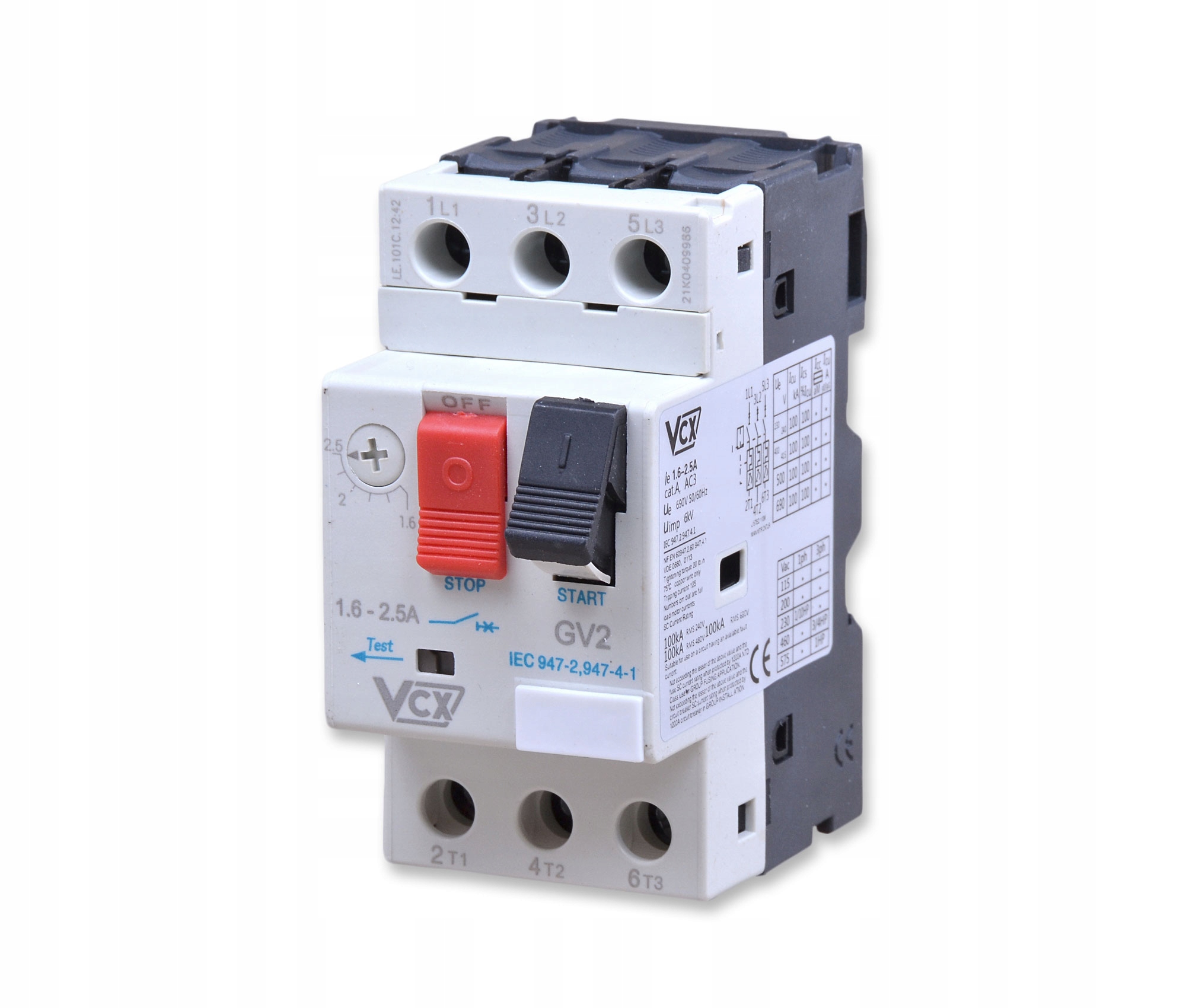 VCX GV2 1,6-2,5A WYŁĄCZNIK SILNIKOWY TERMIK