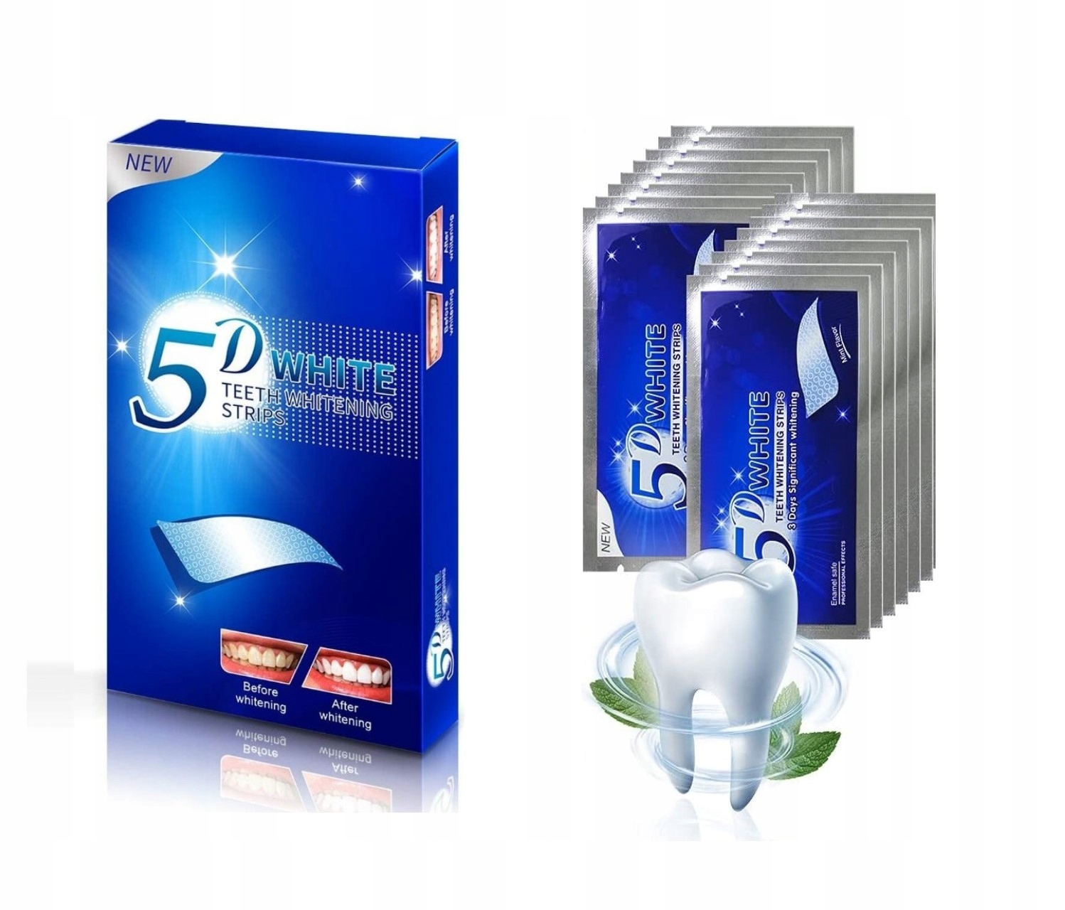 

Paski Wybielające 5D White Teeth 28 Sztuk