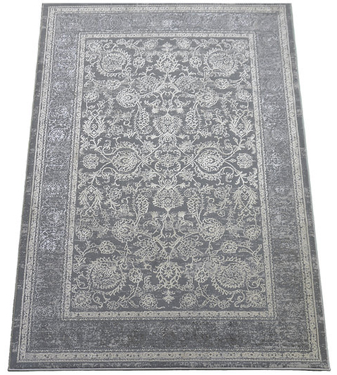 Koberec 240x330 Klasický Do Obývačky Sivý Dvojúrovňový Kvalita Módny