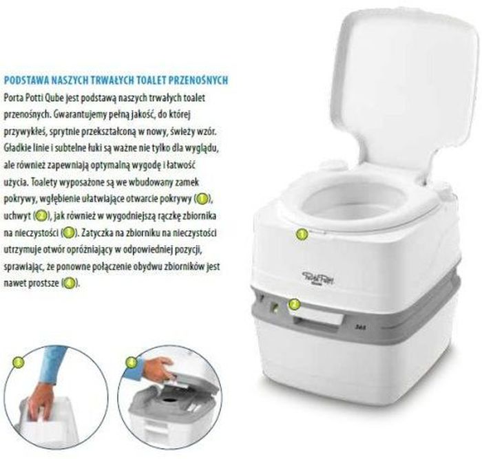 Toaleta turystyczna do przyczepy Porta Potti Qube 165 Thetford EAN (GTIN) 8710315024548