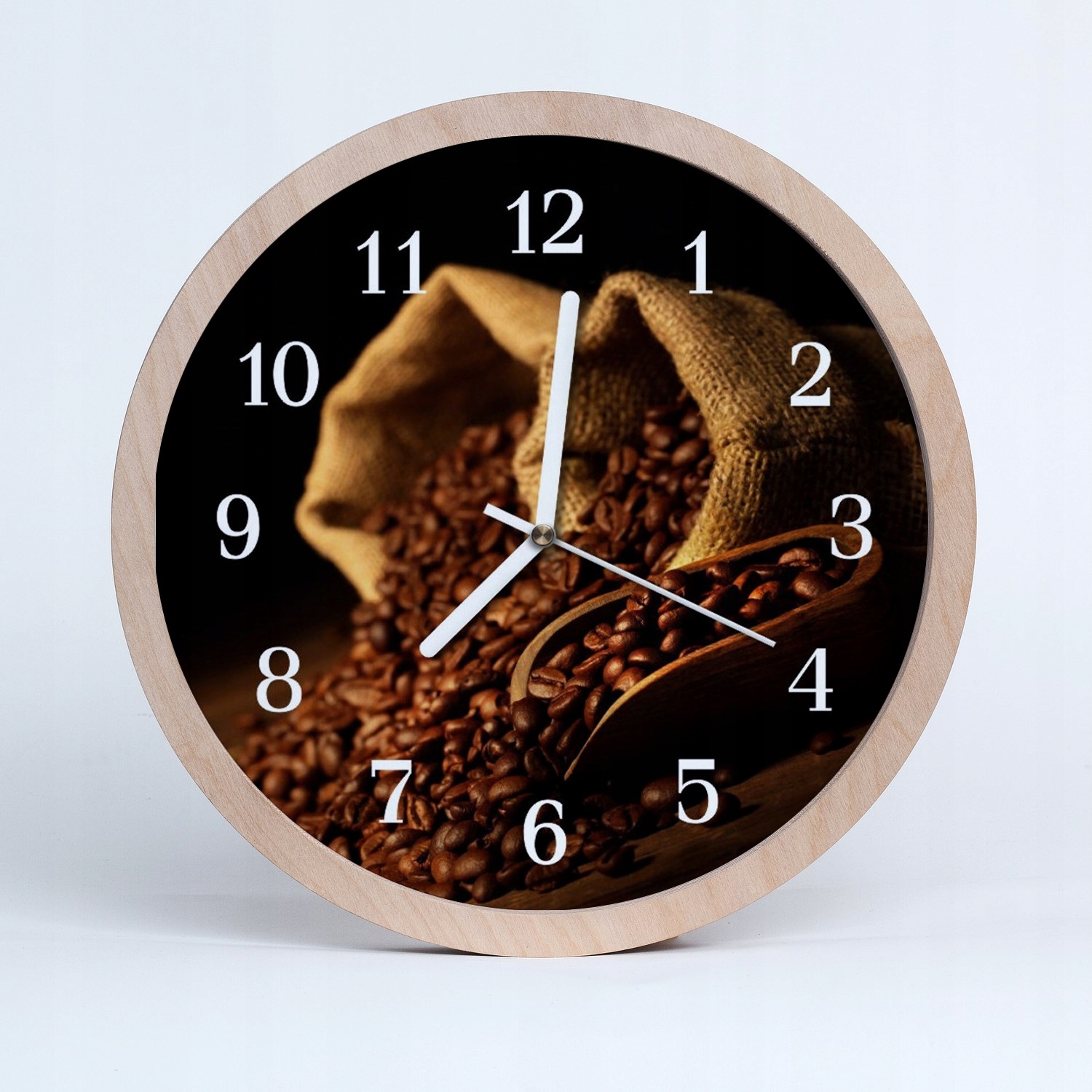 Čitelný nástěnný časovač Tekoucí zrna kávy 20 cm