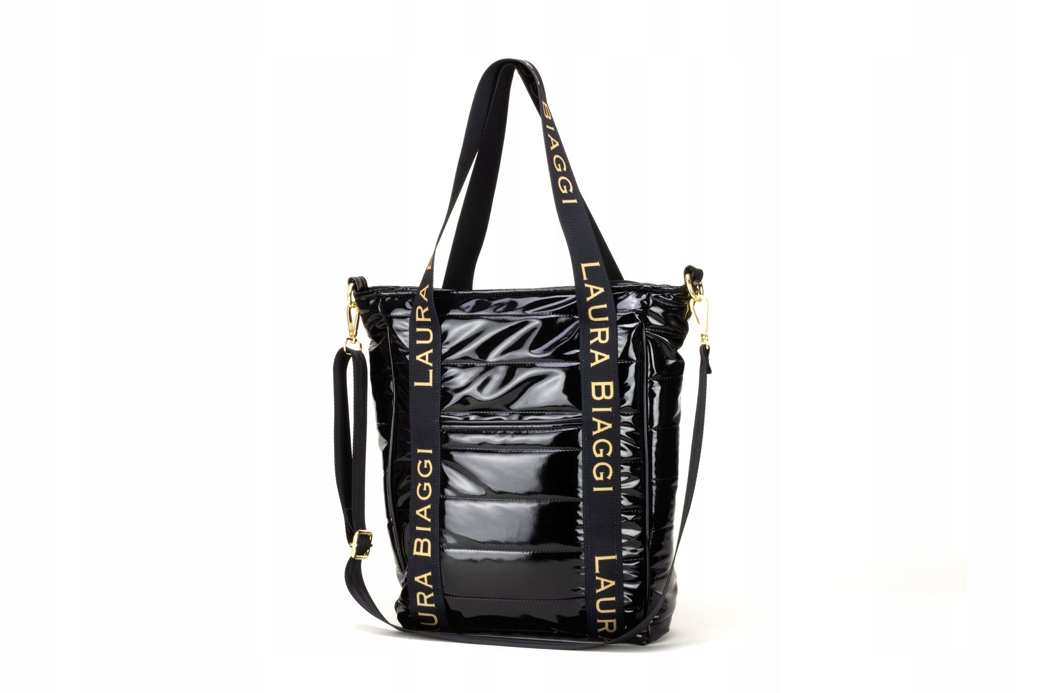 TOREBKA SHOPPER LAURA BIAGGI CZARNA POLSKA TORBA Marka Laura Biaggi