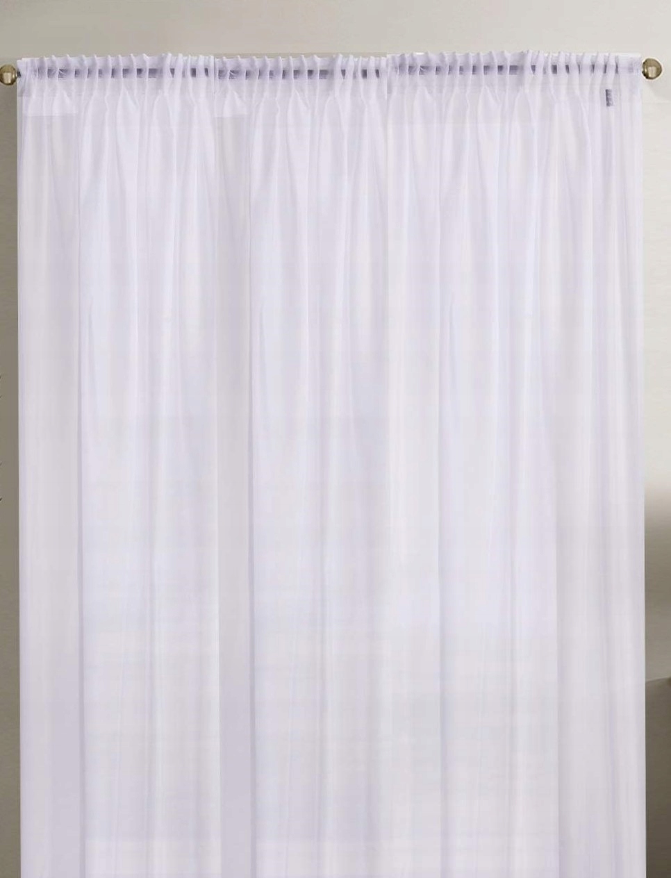 Hotová Záclona Voál Vrúbkovaná S Olovenicou Na Tyč 550 X 190