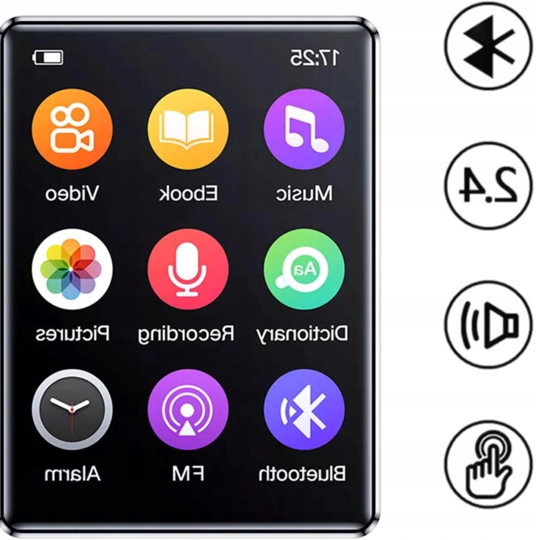 MP3 Přehrávač MP4 2.4" Ips Dotykový Eran Bluetooth 5.0 Se Sluchátky