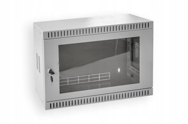Skříň rack 19" 3U 540x400x180 mm bílá, skleněné dveře