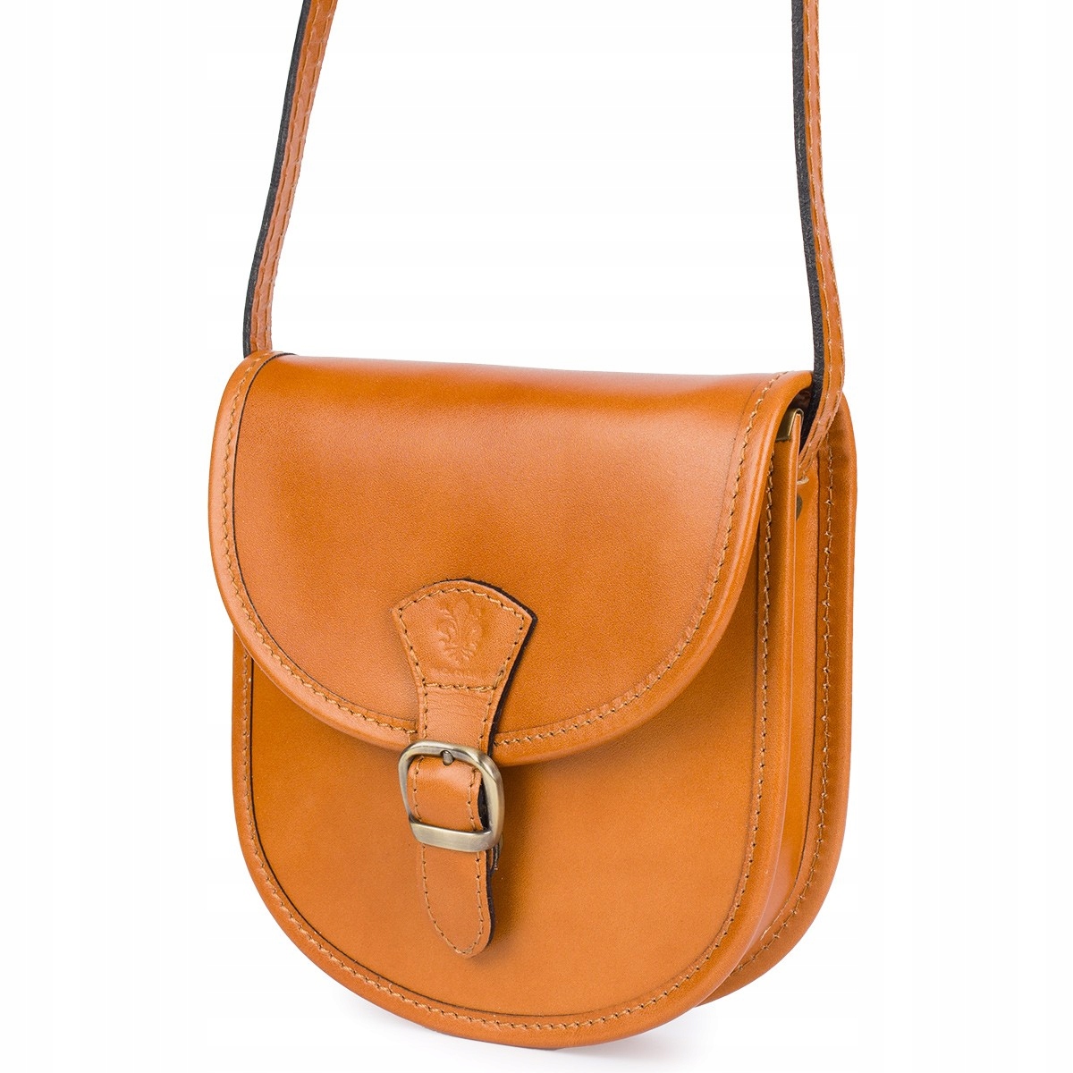 Camel Beltimore Dámská kožená malá kabelka Přes Rameno podkova pevná