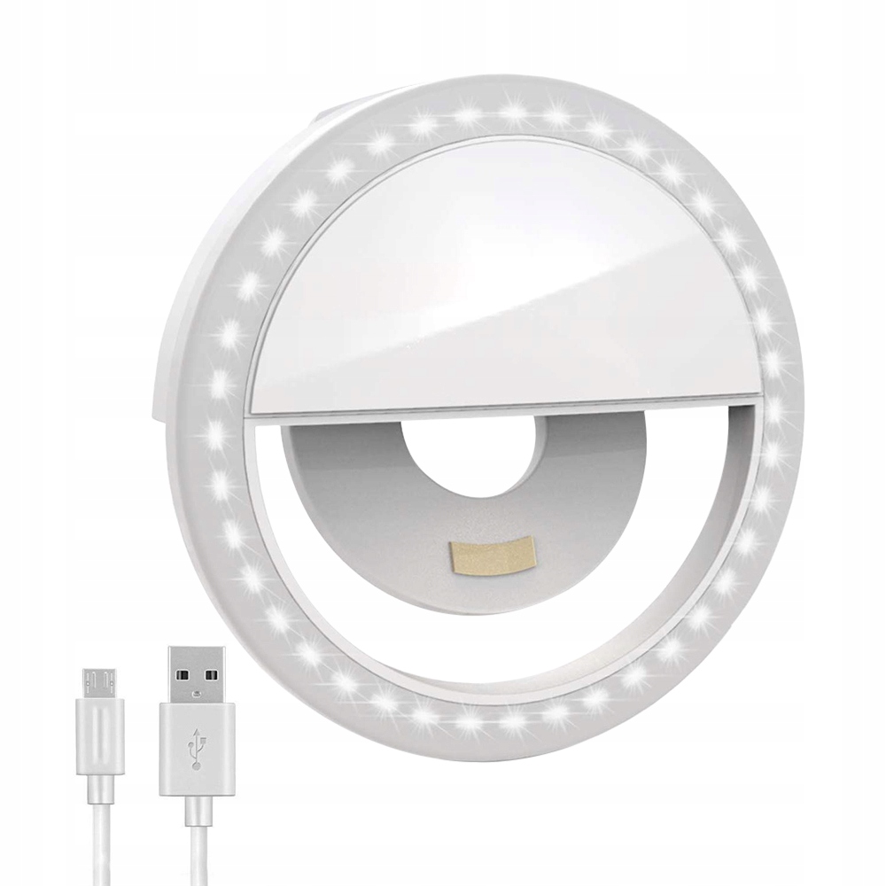 LAMPA SELFIE PIERŚCIENIOWA DO TELEFONU USB LED