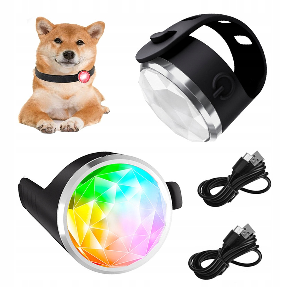 Světlo Do Obojku Pro Psa A Kočku Rgb 8 Režimů Nabíjení IP65 Voděodolné