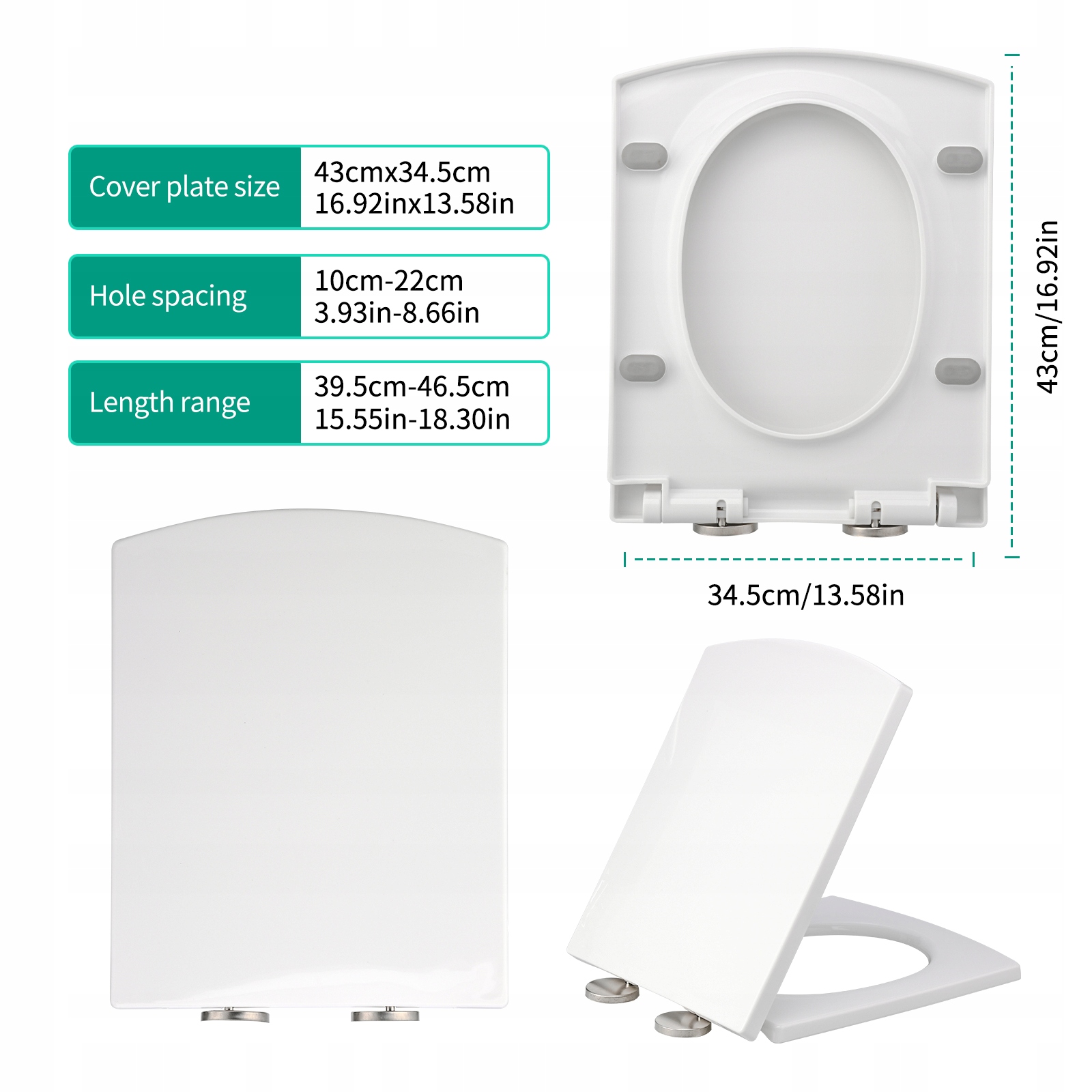 DESKA SEDESOWA POGRUBIONA UNIWERSALNA KWADRATOWY Linia t56