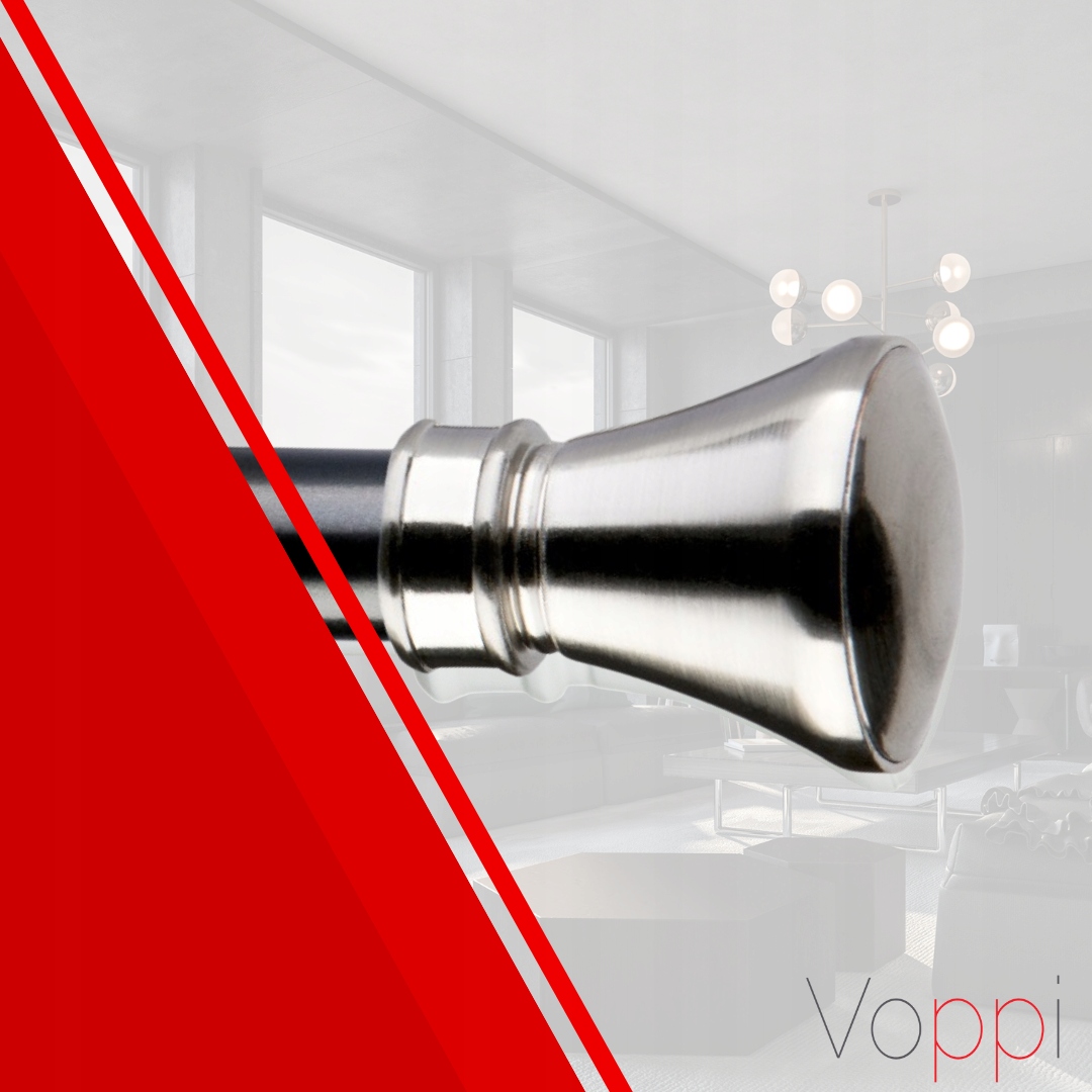 ZAKOŃCZENIE KOLOSEO ZAŚLEPKA DO KARNISZA Ø25mm W KOLORZE STALI NIERDZEWNEJ Stan opakowania oryginalne