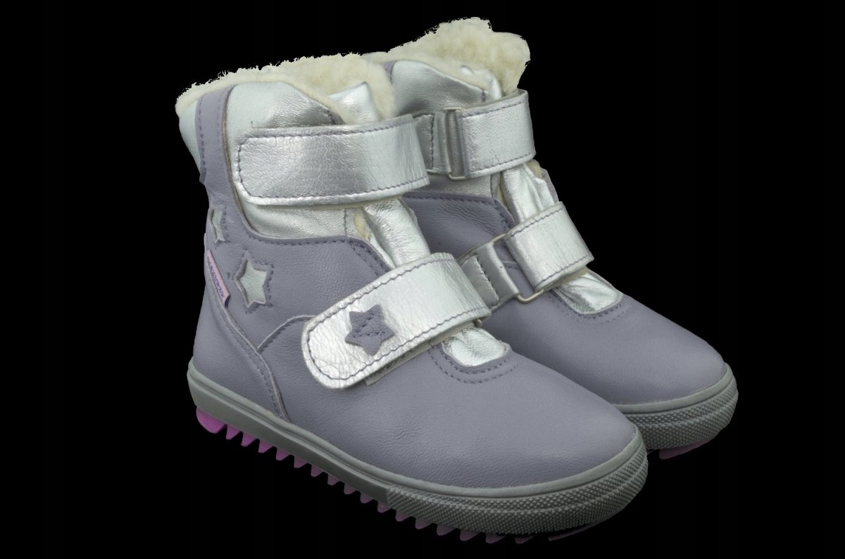 Trzewiki zimowe Mazurek 287 lawenda/srebro roz.26 Materiał skóra naturalna