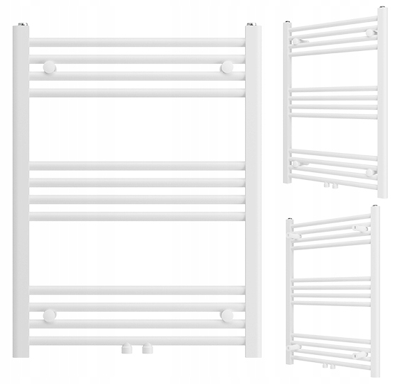 Koupelnový Radiátor Bílý Radiátor Moderní Žebříkový 80x60 cm Raven