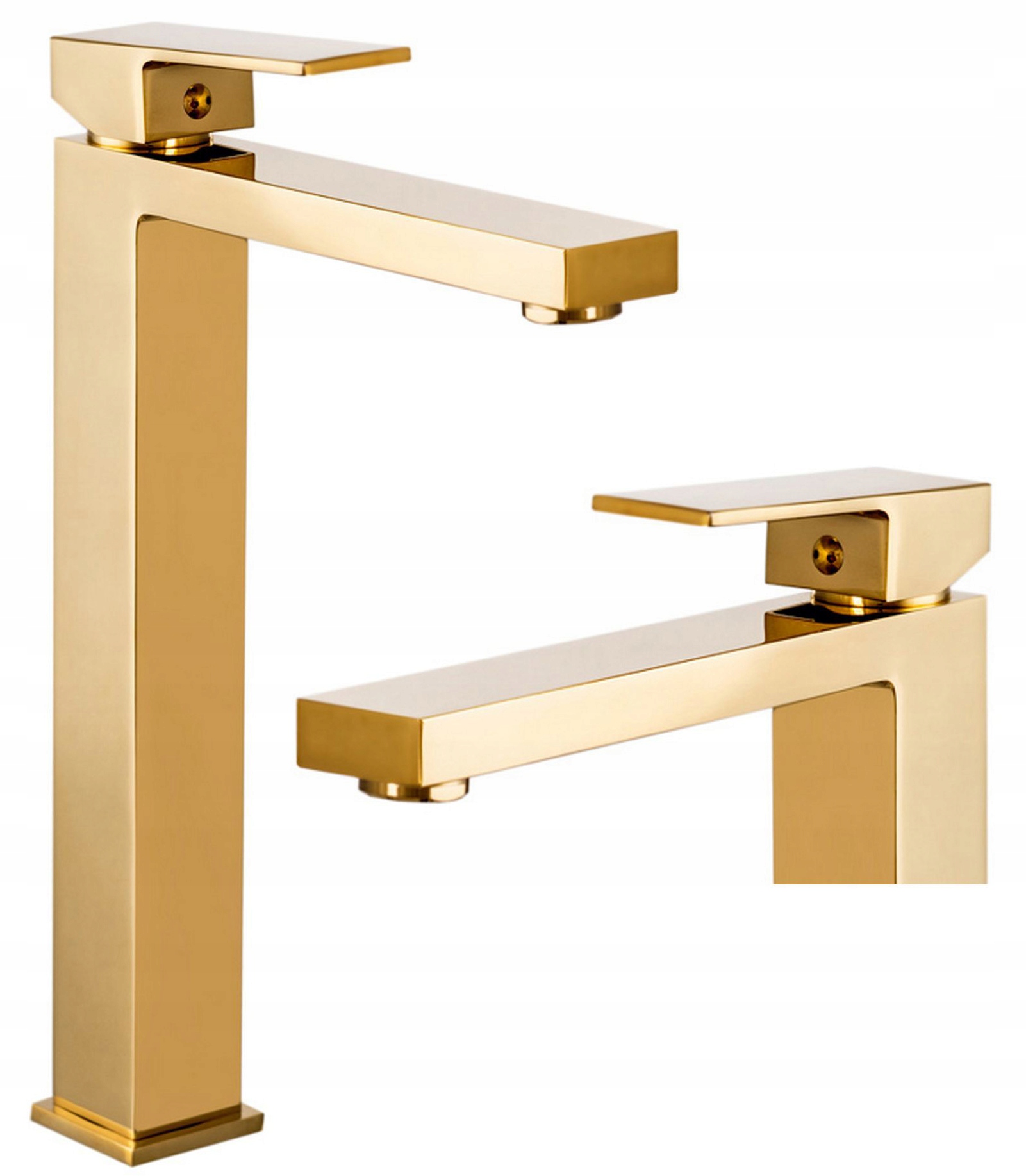 Vysoká Štvorcová Umývadlová Batéria, Zlatý Ister