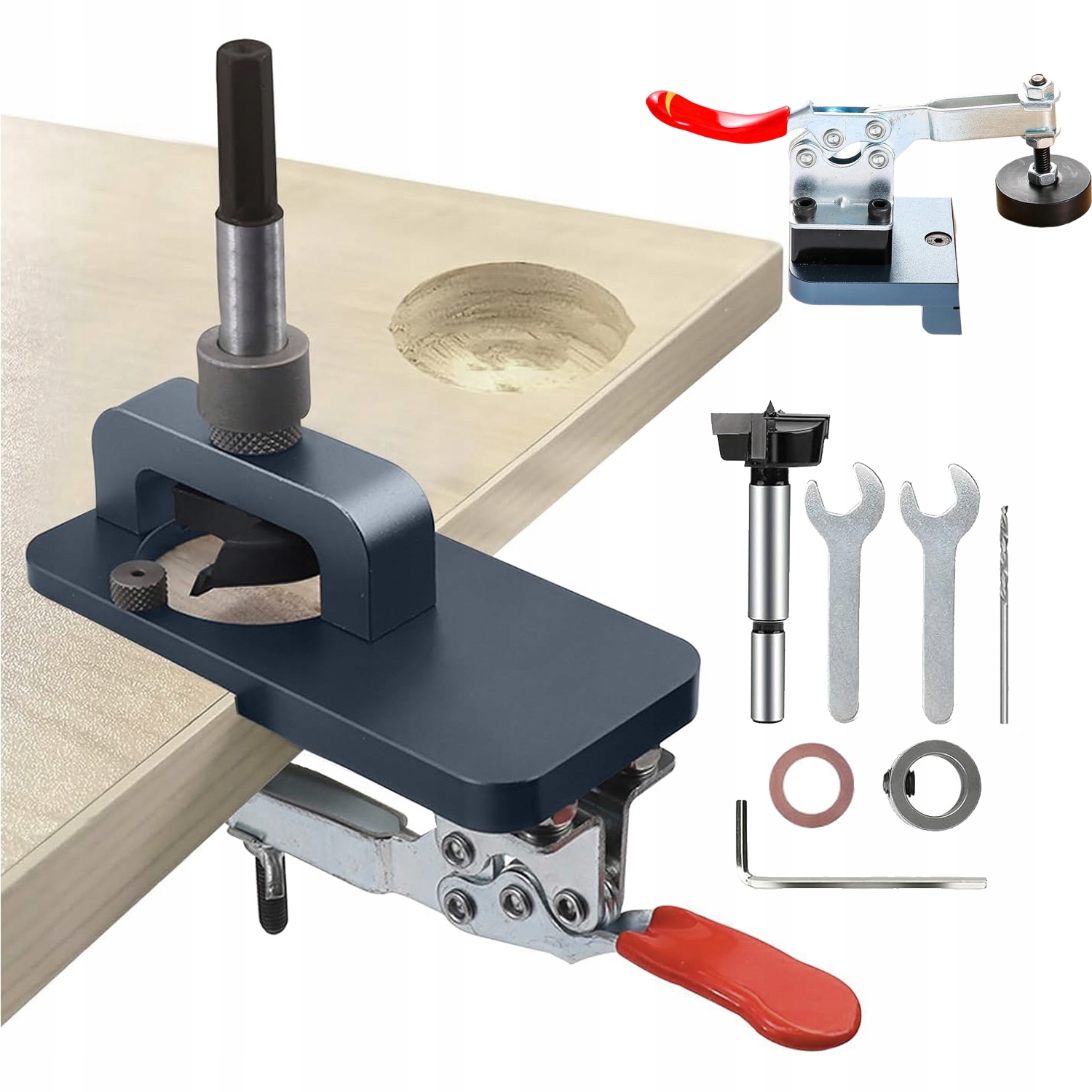 Fréza Na Závěsy 35 MM, Sada S Omezovačem A Klíči, Hliníková