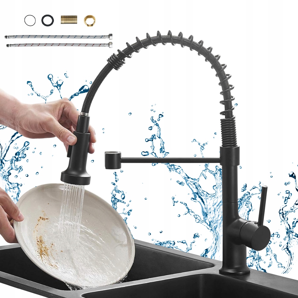 Kuchyňský Kohoutek 360° Otáčení Hadicí 60 CM Nerezová Ocel Do Kuchyně Koupelny