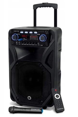 Manta SPK5021PRO FONOS 80W Bluetooth Radio FM Mikrofon Karaoke Czarny