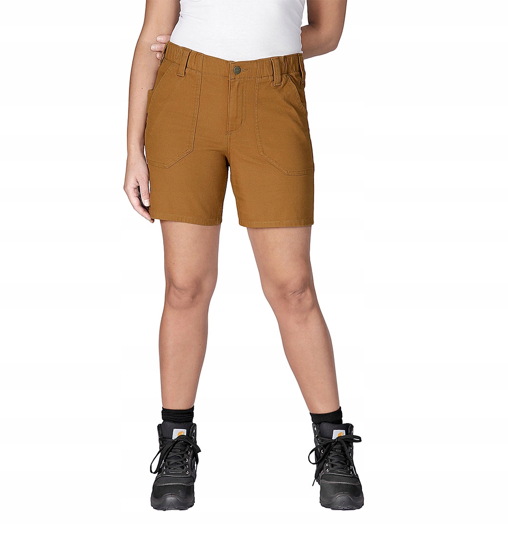 Plátěné kraťasy Carhartt Rugged Flex Hnědé