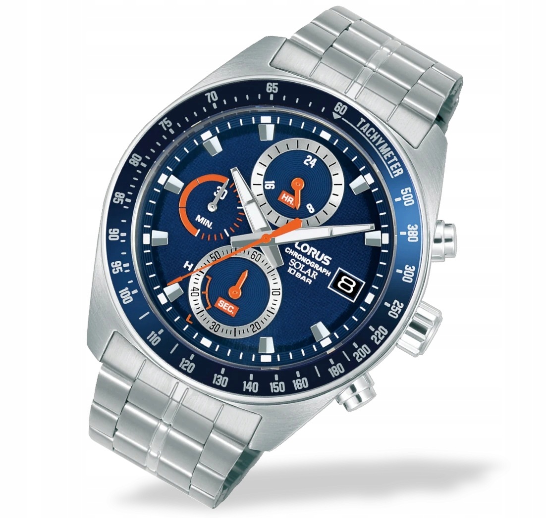 Nové sportovní pánské hodinky Lorus Chrono Solar RZ617AX9 +Box Gravírování Bonus