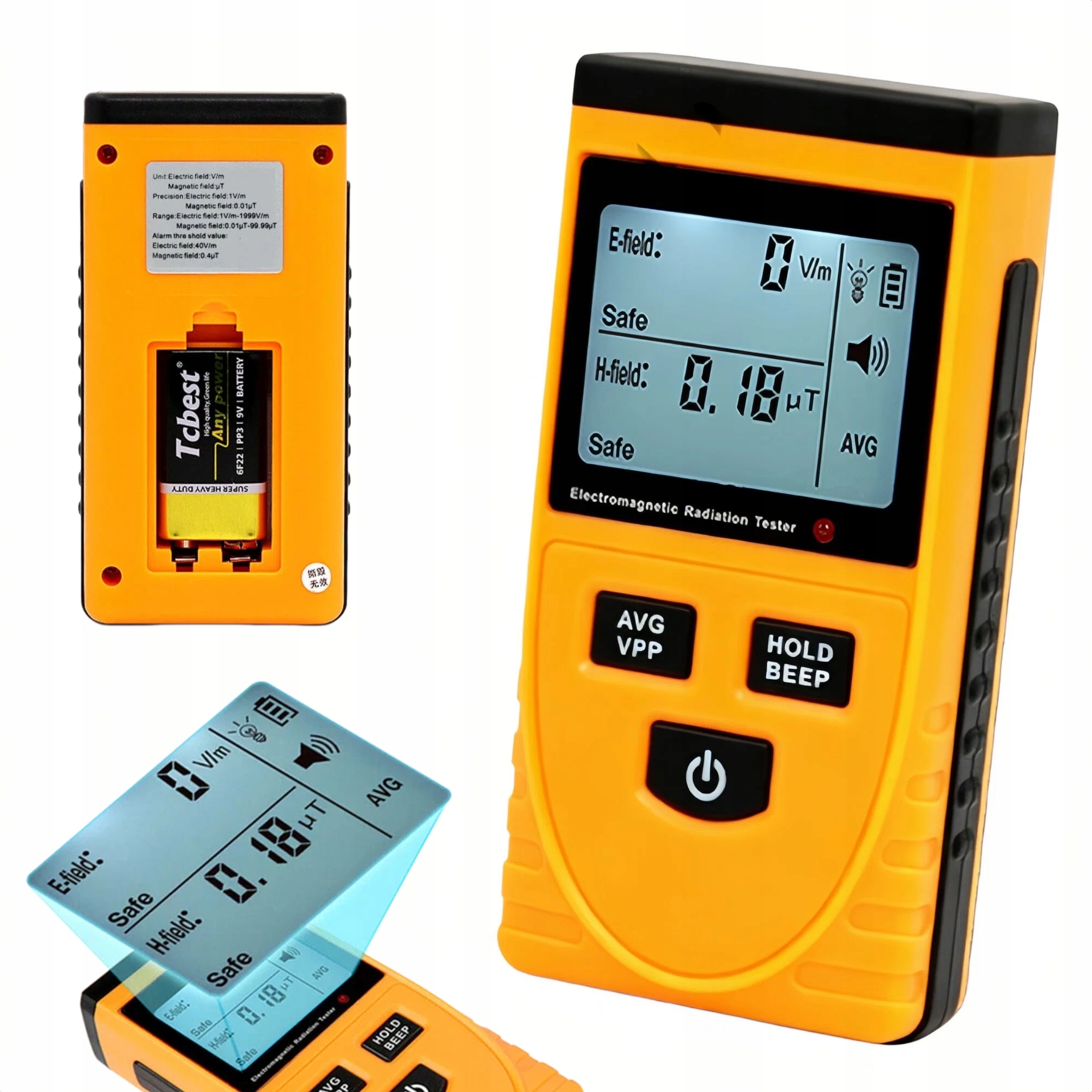 Měřič Elektromagnetického Pole Tester Vln Záření 0.01uT-99.99uT