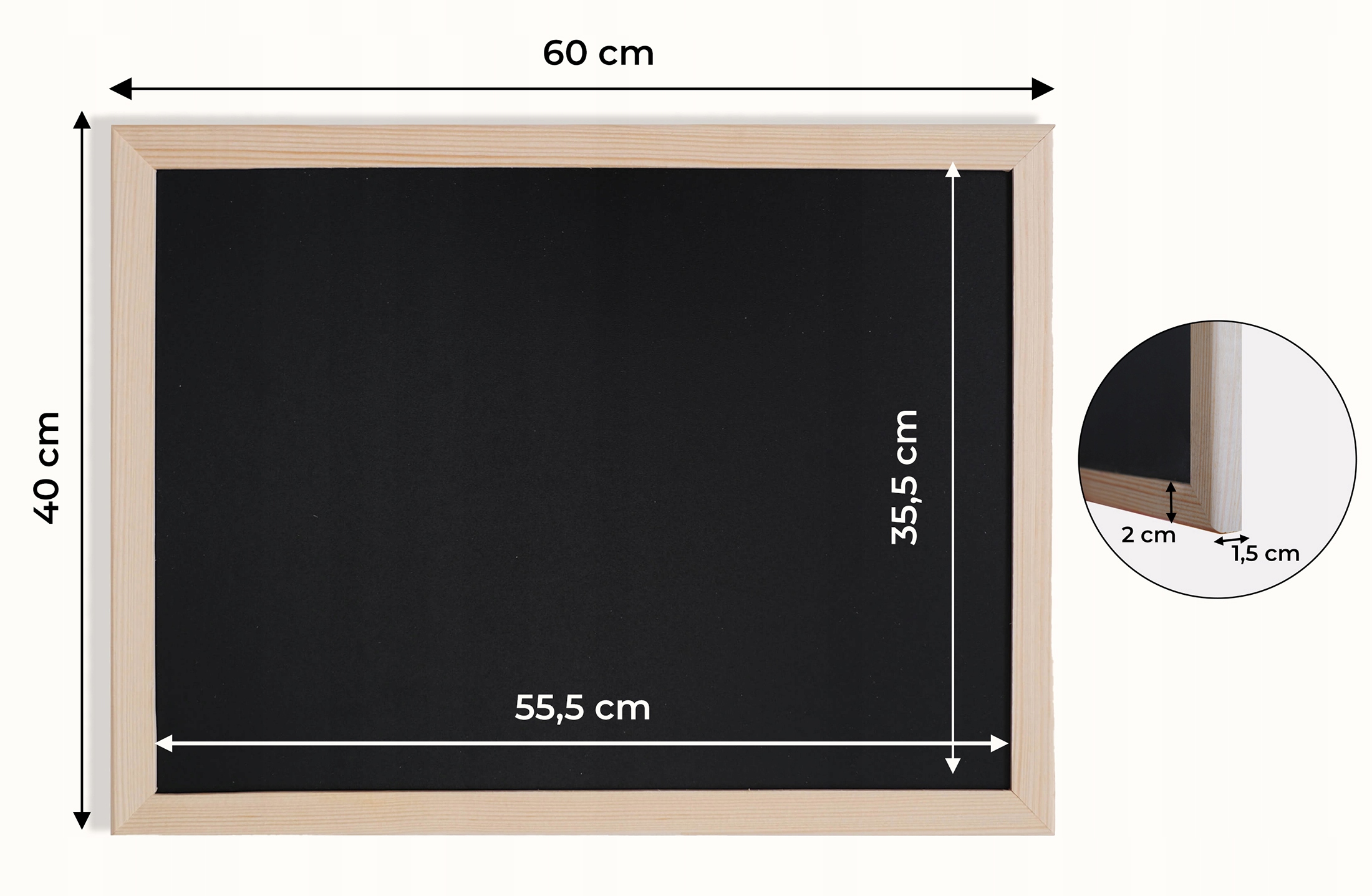 Tablica REKLAMOWA KREDOWA 40x60cm Na Ścianę MENU Wisząca Ścieralna EAN (GTIN) 5905141753929