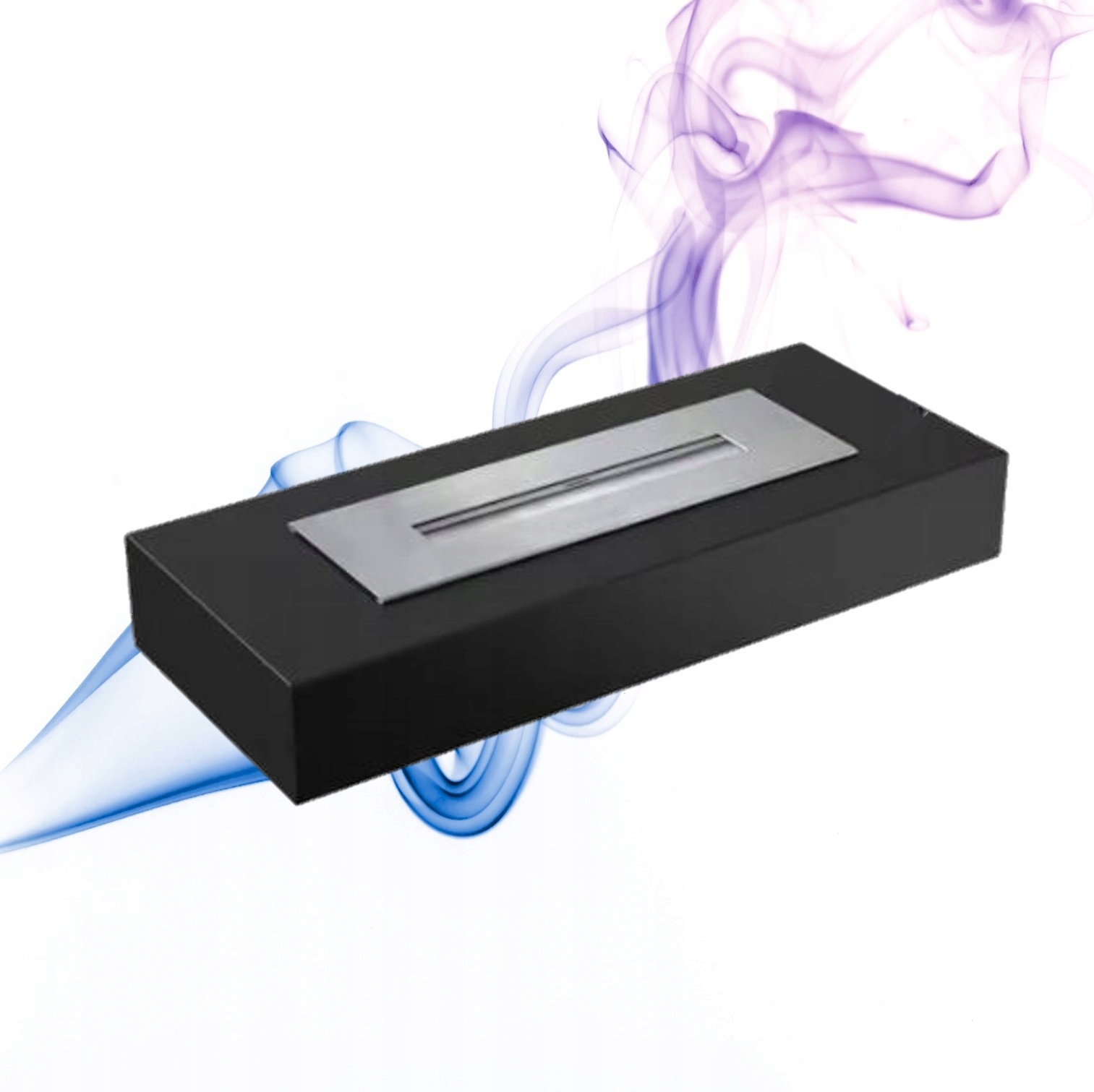 Volně stojící biokrb India Max černý s certifikátem Tüv, elegantní do obývacího pokoje