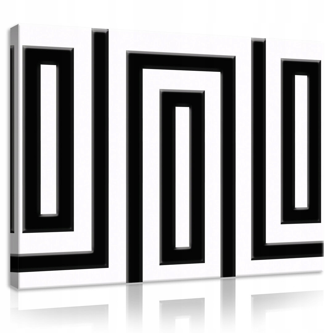 Obraz 80x60 Geometrický vzor černobílý abstrakce minimalismus umění