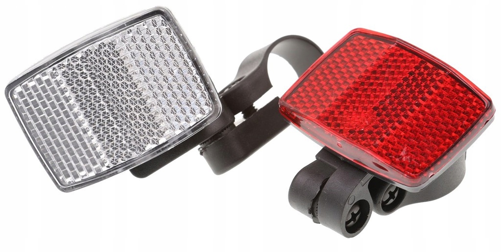 ODBLASKI NA ROWER KOMPLET KOMPLET Z UCHWYTAMI