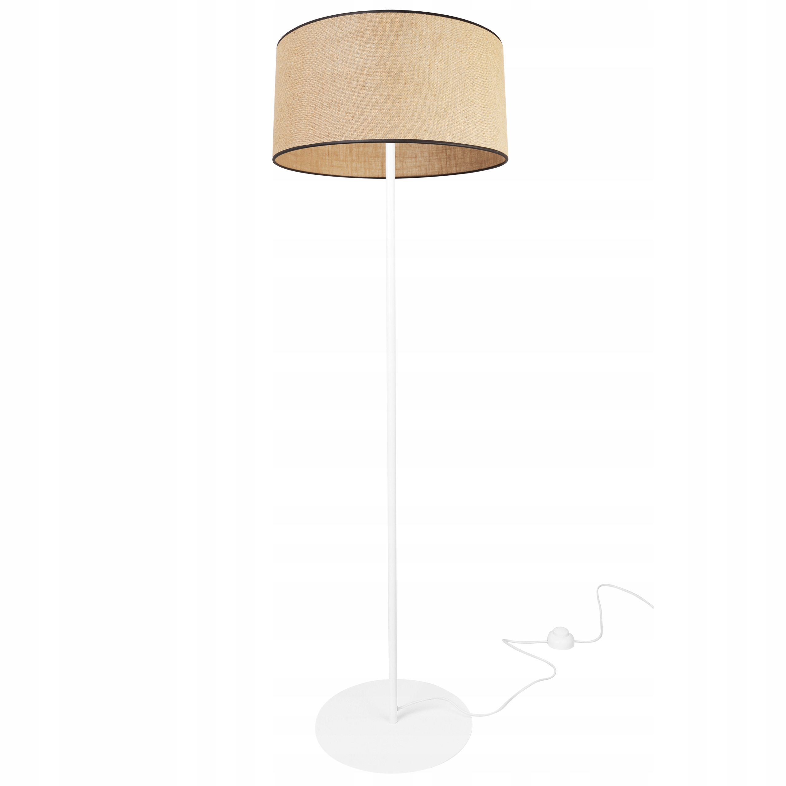 LAMPA PODŁOGOWA STOJĄCA METAL ABAŻUR 40CM Długość/wysokość 153 cm