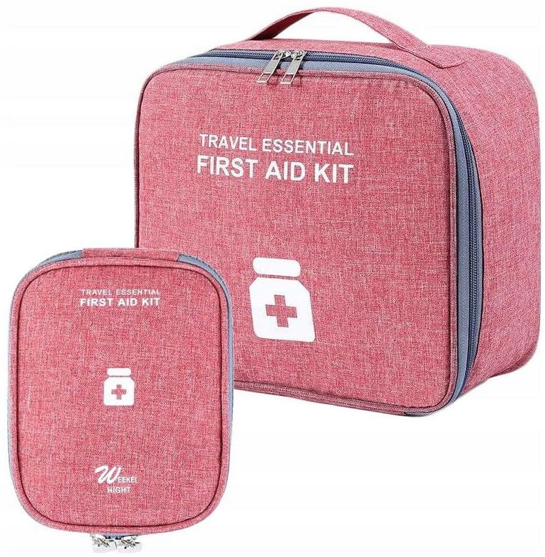 Apteczka medyczna zestaw 2szt podróżna organizer na leki ratunkowa pojemna