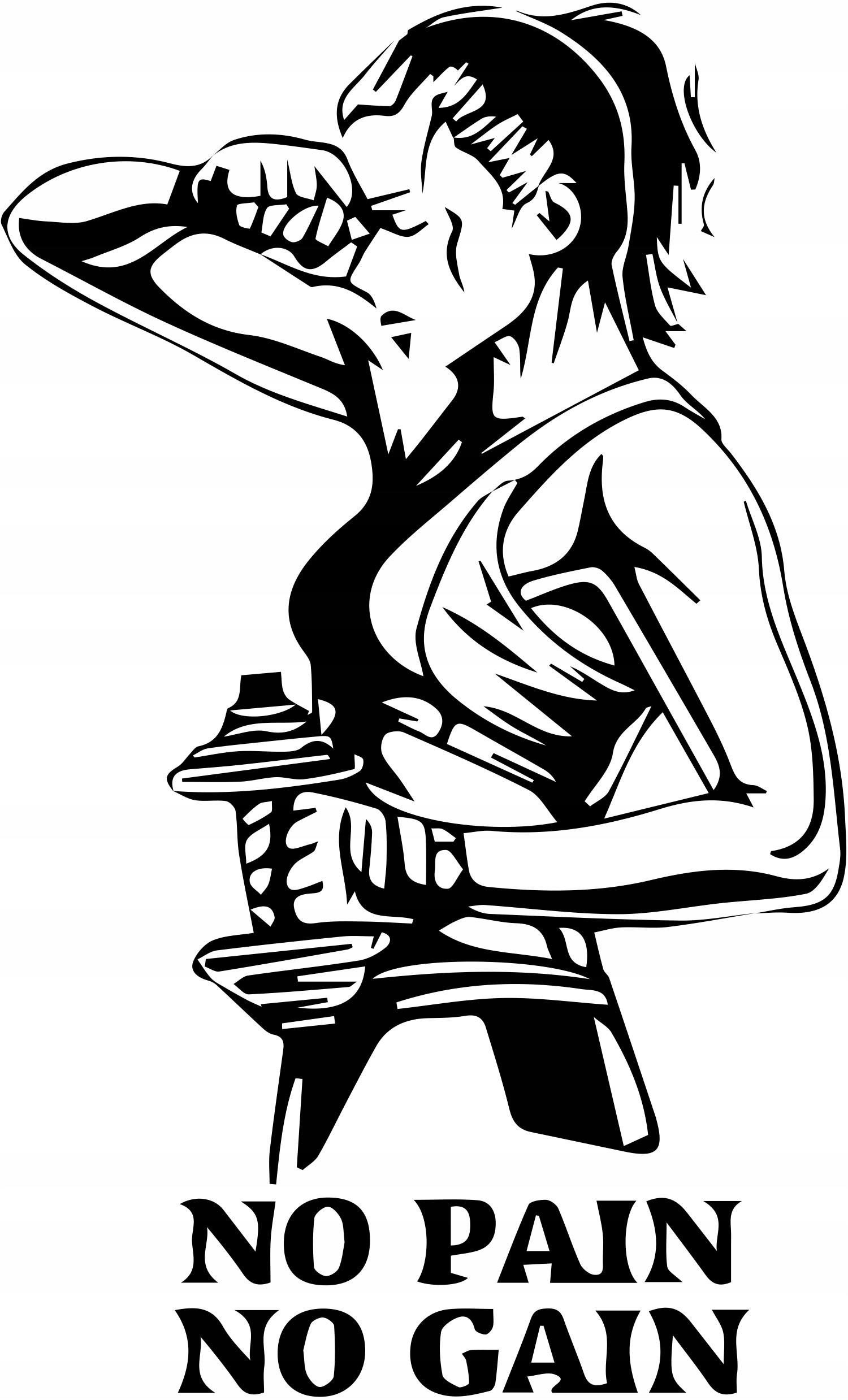 

Naklejka na ścianę Do Siłowni No Pain 94x155 cm