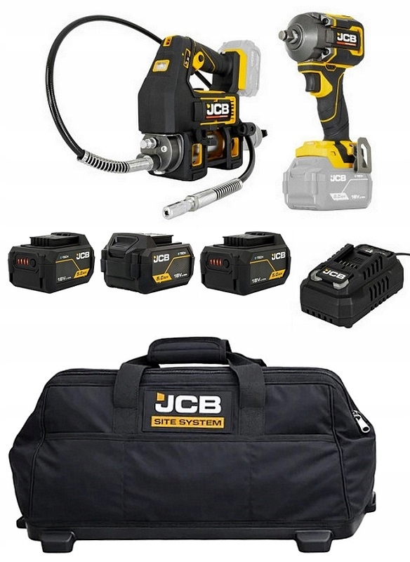 JCB-18PKIT-5 Smarownica 700bar Klucz Udarowy 620Nm Trzeci Akumulator