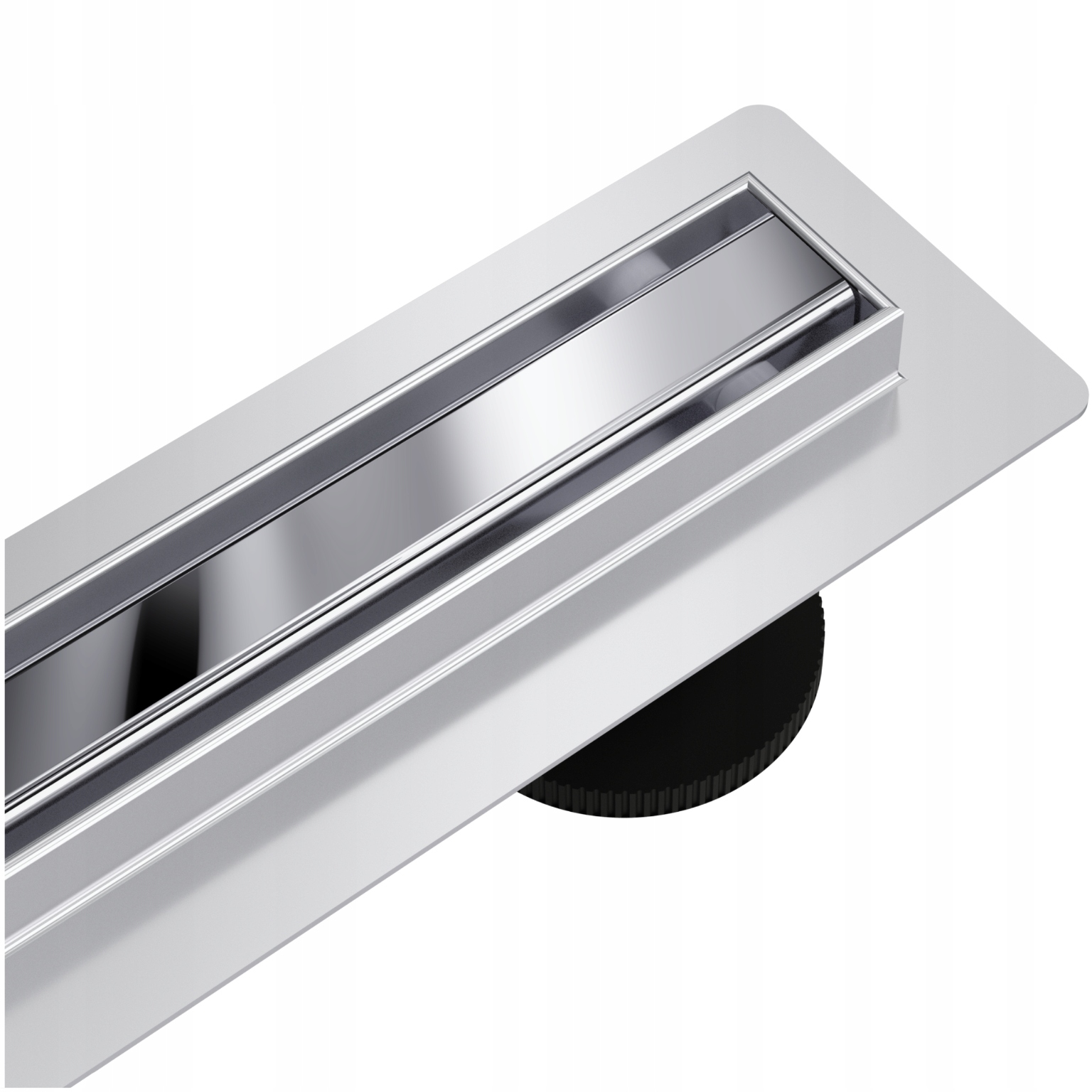 Lineárny odtok Úzky Slim Strieborný Zrkadlový Lesklý chróm Inox 70 cm