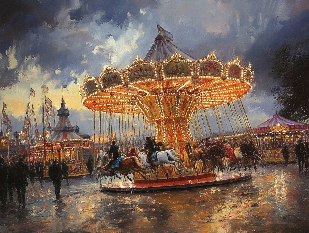 Obraz Na Plátně Canvas Město Lunapark Veselé Městečko Kolotoč 80x60