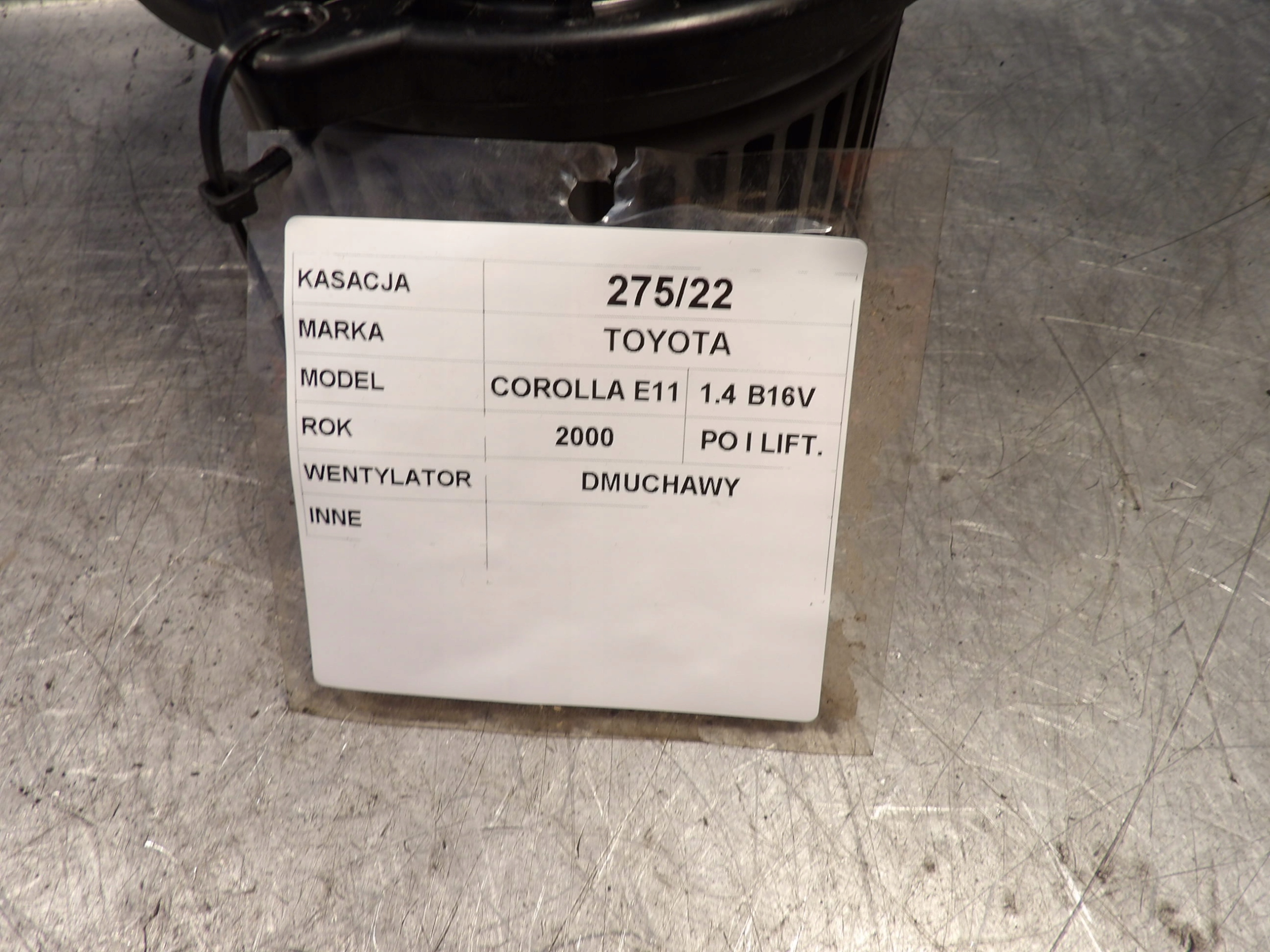 ventilátor topení Toyota Corolla E11 194000-0522